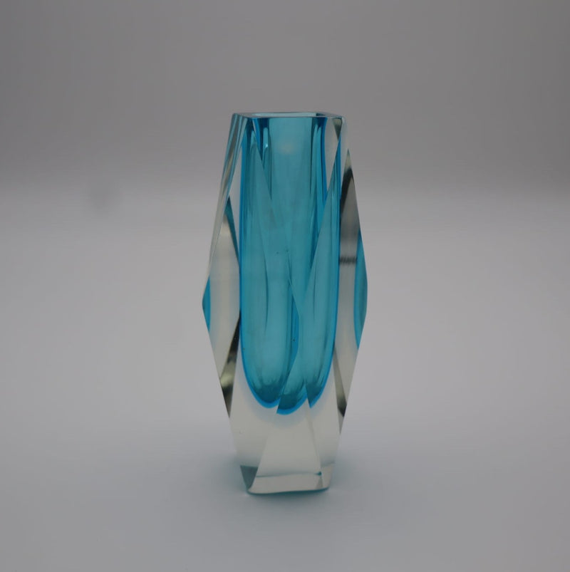 Blue vase by Flavio Poli for Seguso, Italy, 1980s — detail view