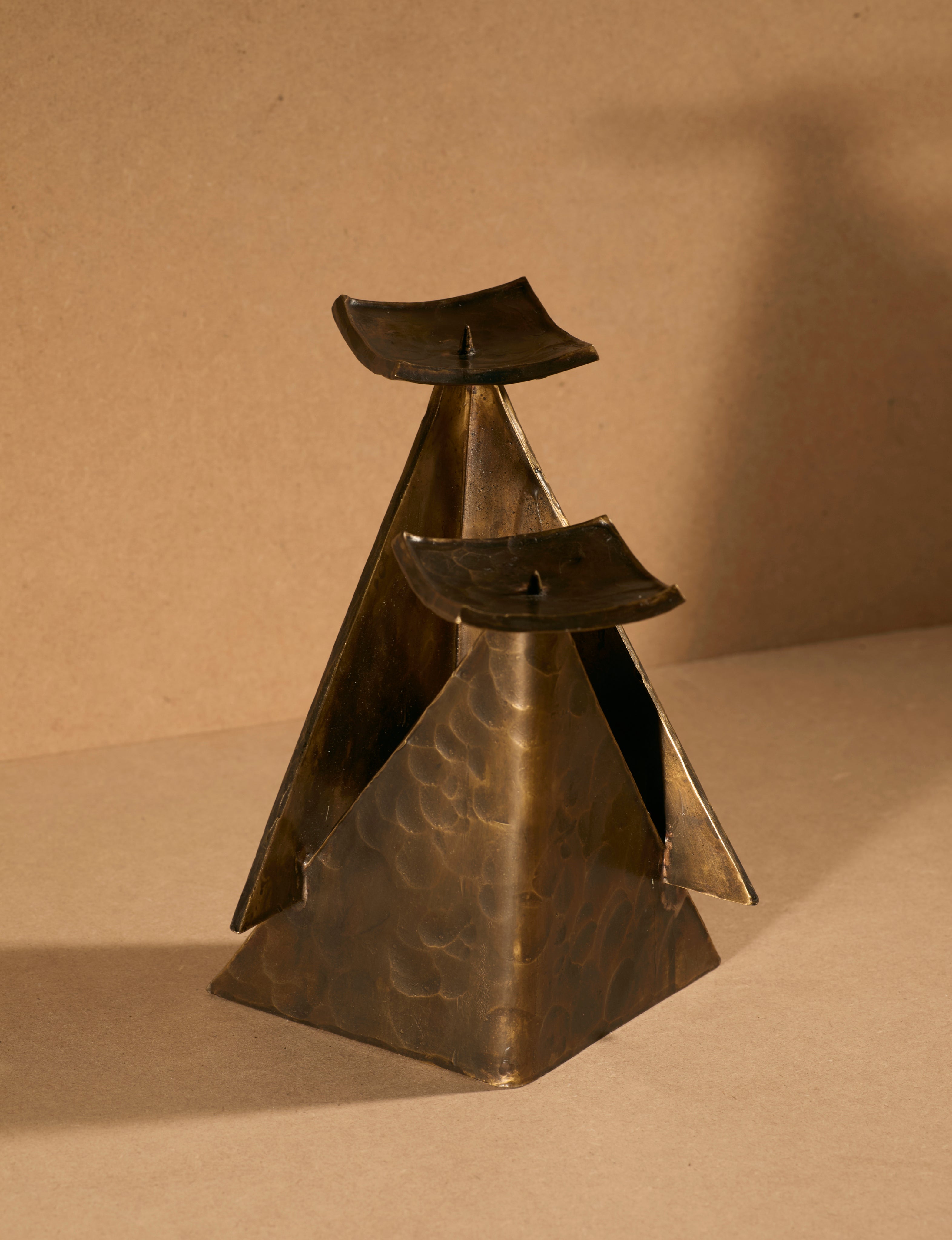 Vintage Candle Holder in Bronze - Artisanal Collection — alternate view