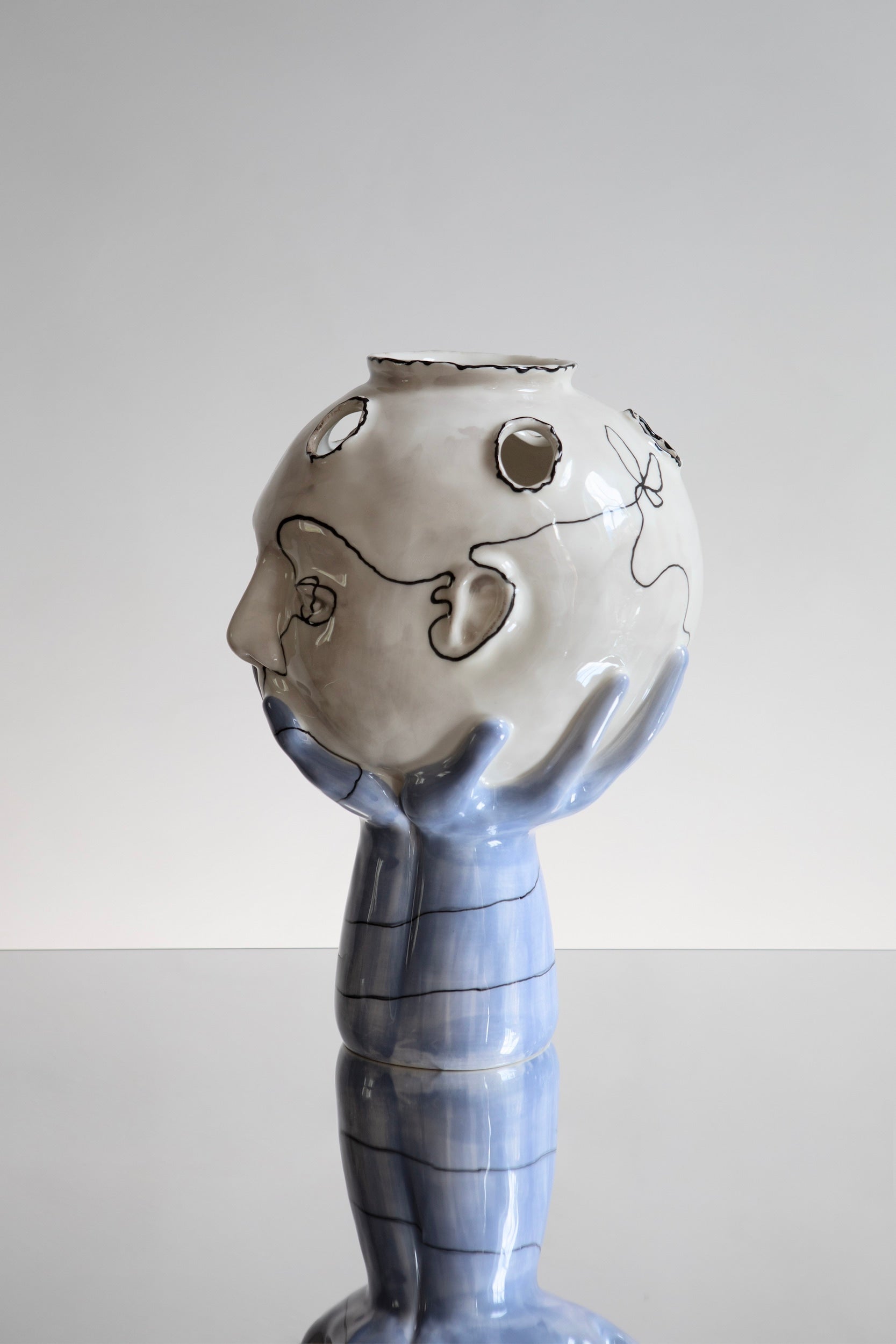 Head in Hands Wish Vase — lifestyle setting