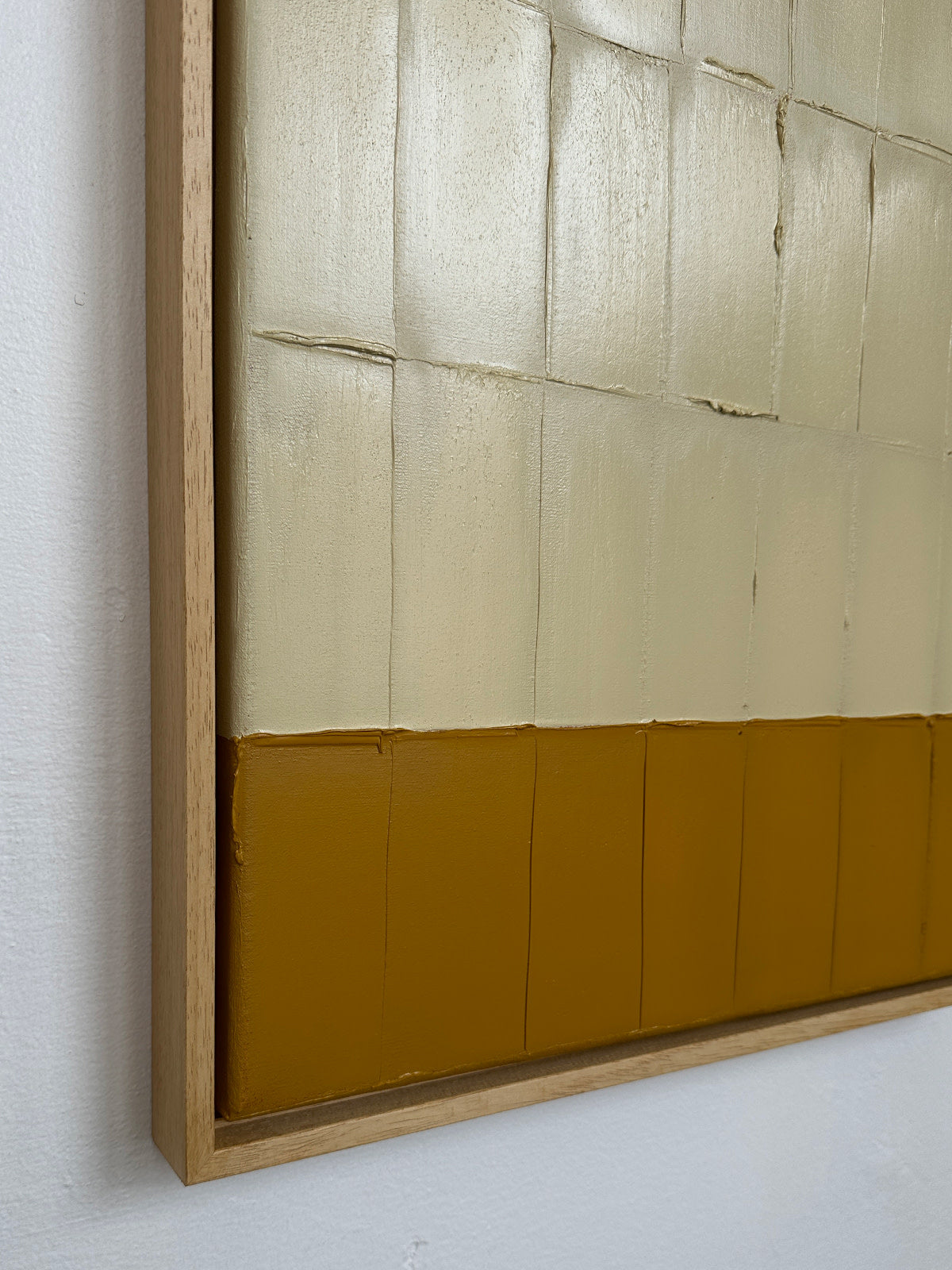 'Buff Ochre - Strokes' Painting — lifestyle setting