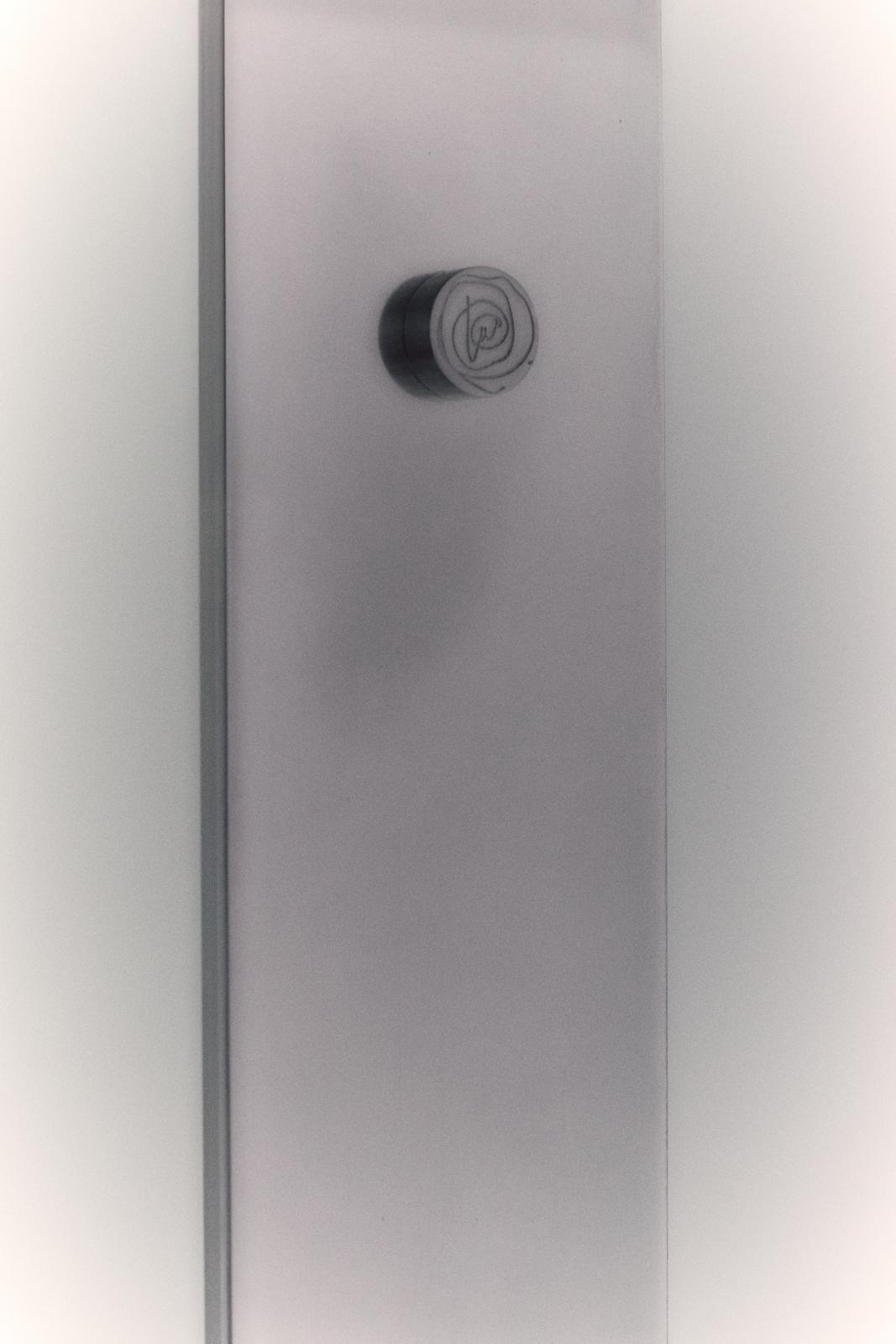 Chandelier « Absence » - Porte-bougie en verre antique et aluminium