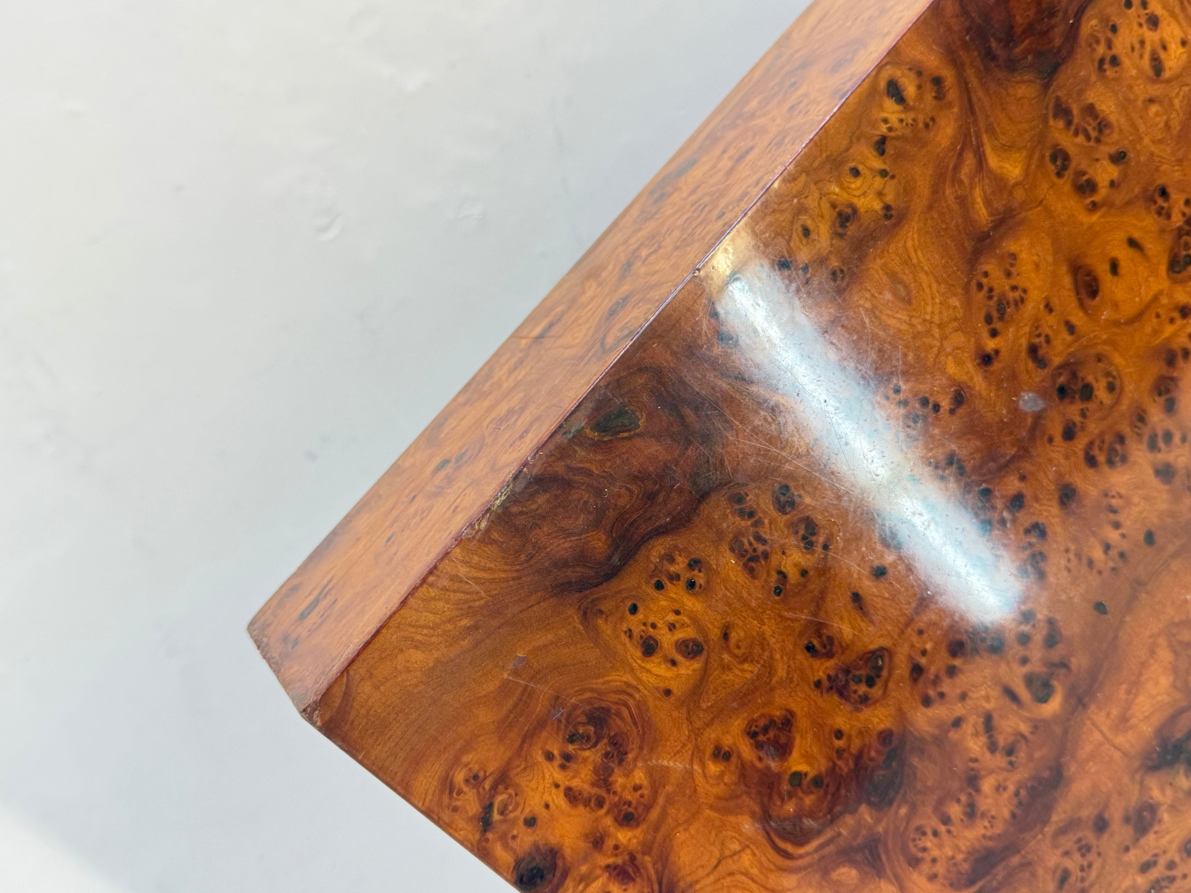 XL Square Coffee Table by Turri made of burl wood — view 13