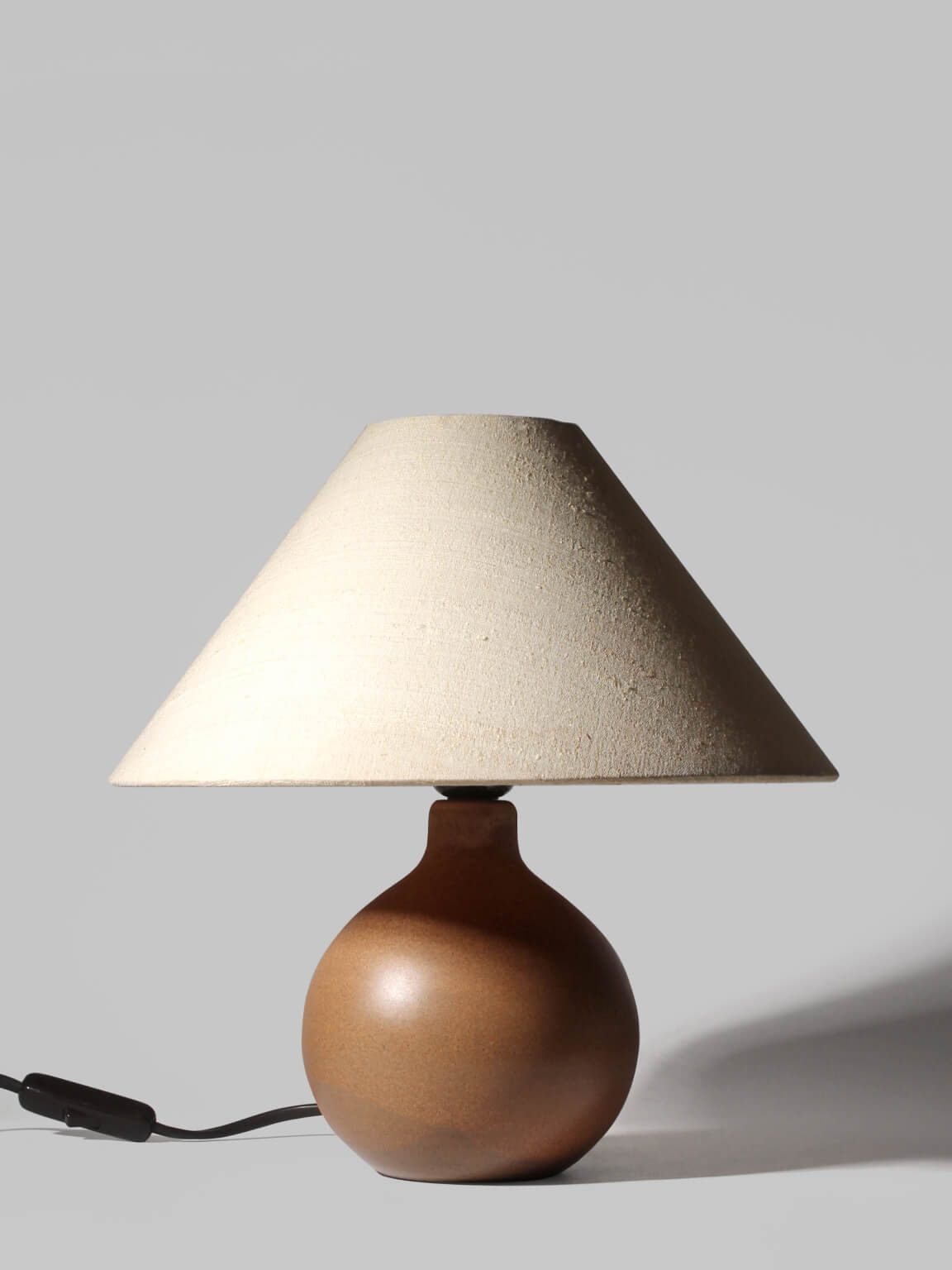 Mid-Century Mustard Sphere Ceramic Shade Lamp By Krösselbach by Vintage Stories | The Oblist