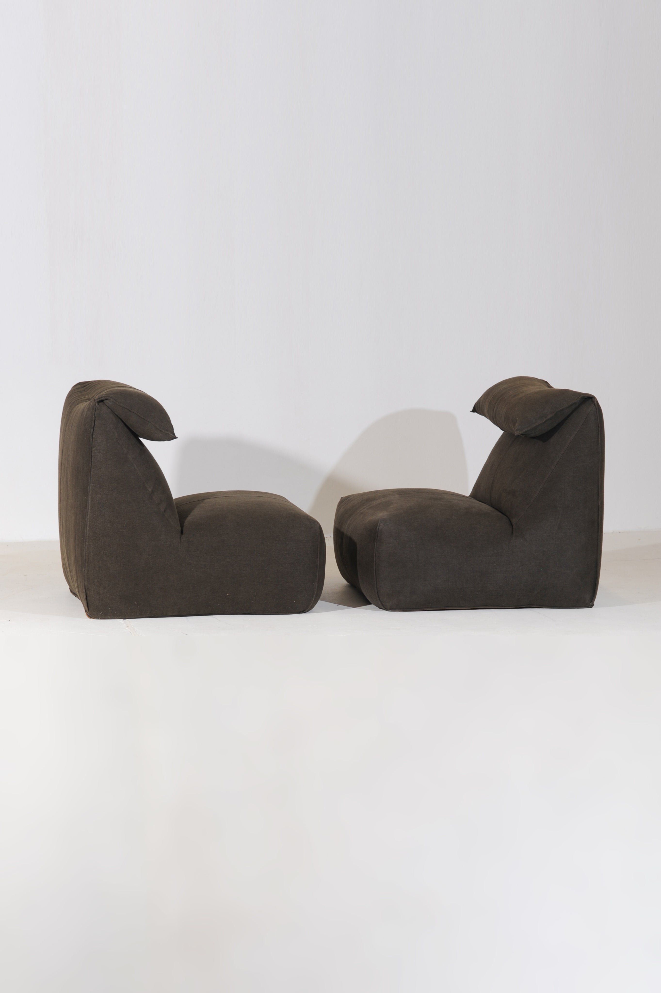 Rare Italian Le Bambole Lounge Chairs by Mario Bellini for B&B Italia, 1971