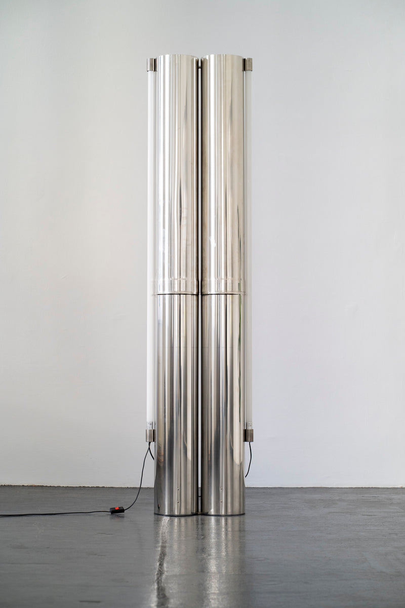 Double Column Lamp | DN_S2509 by SUPER95 | The Oblist — polished metal finish