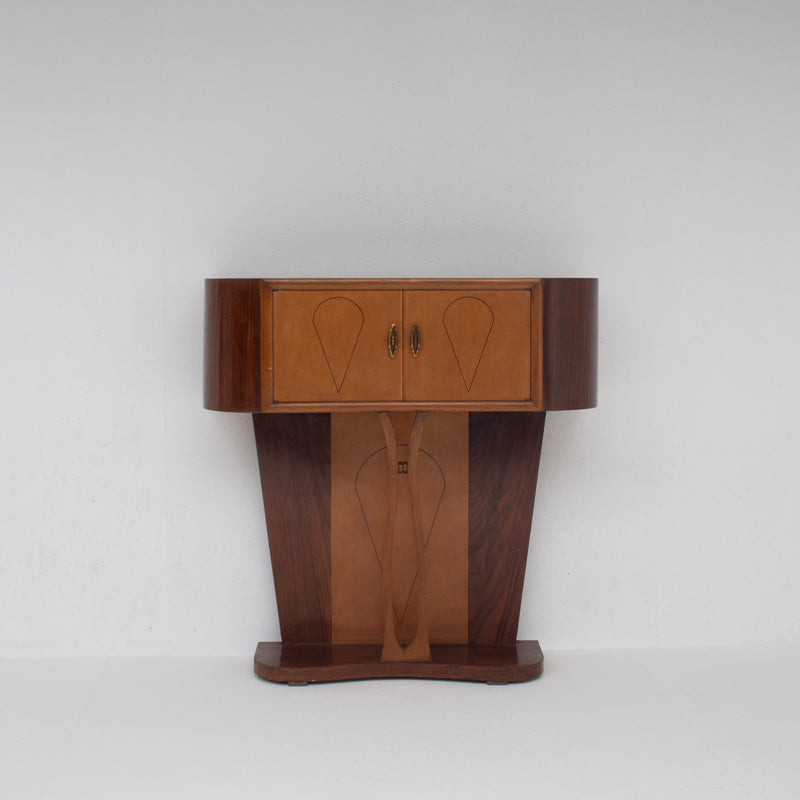 Art Deco Walnut Console with Inlay Details by Malata Antwerp | The Oblist