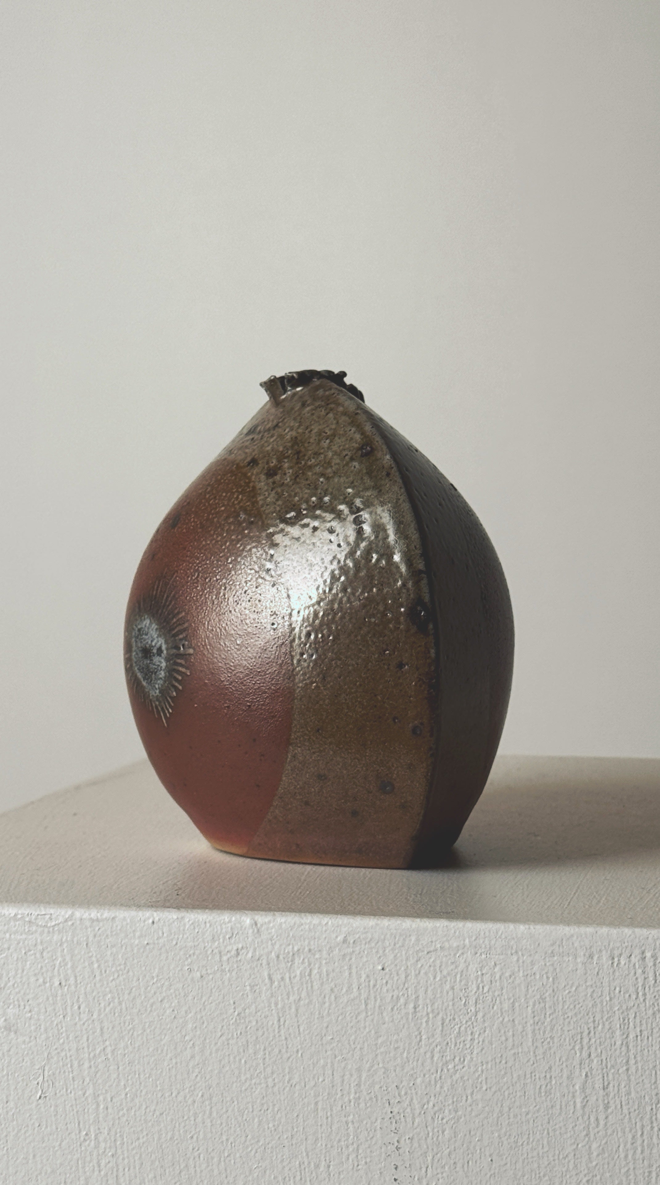 Stoneware Soliflore Vase by Gustave Tiffoche, circa 1965
