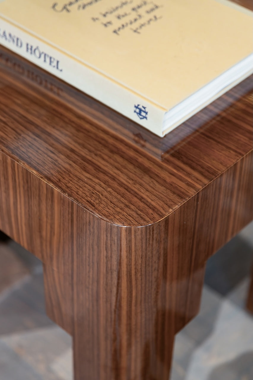 Adrian Side Table - Glossy Walnut — alternate view