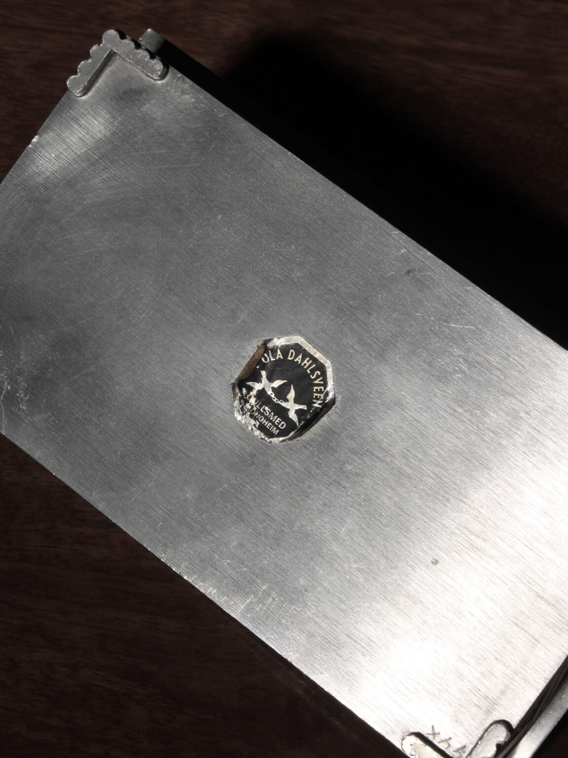 Pewter Trinket Box, Norway, 1940s — lifestyle setting
