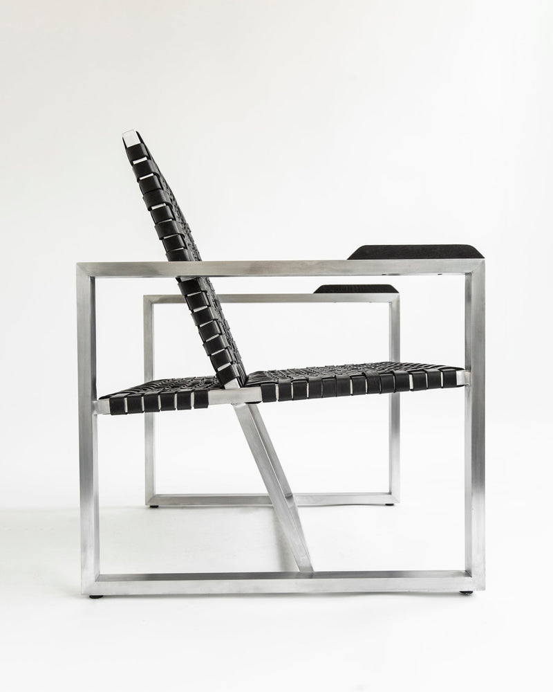 RIA II Lounge Chair by RIA Design Studio | The Oblist — black leather, modern design