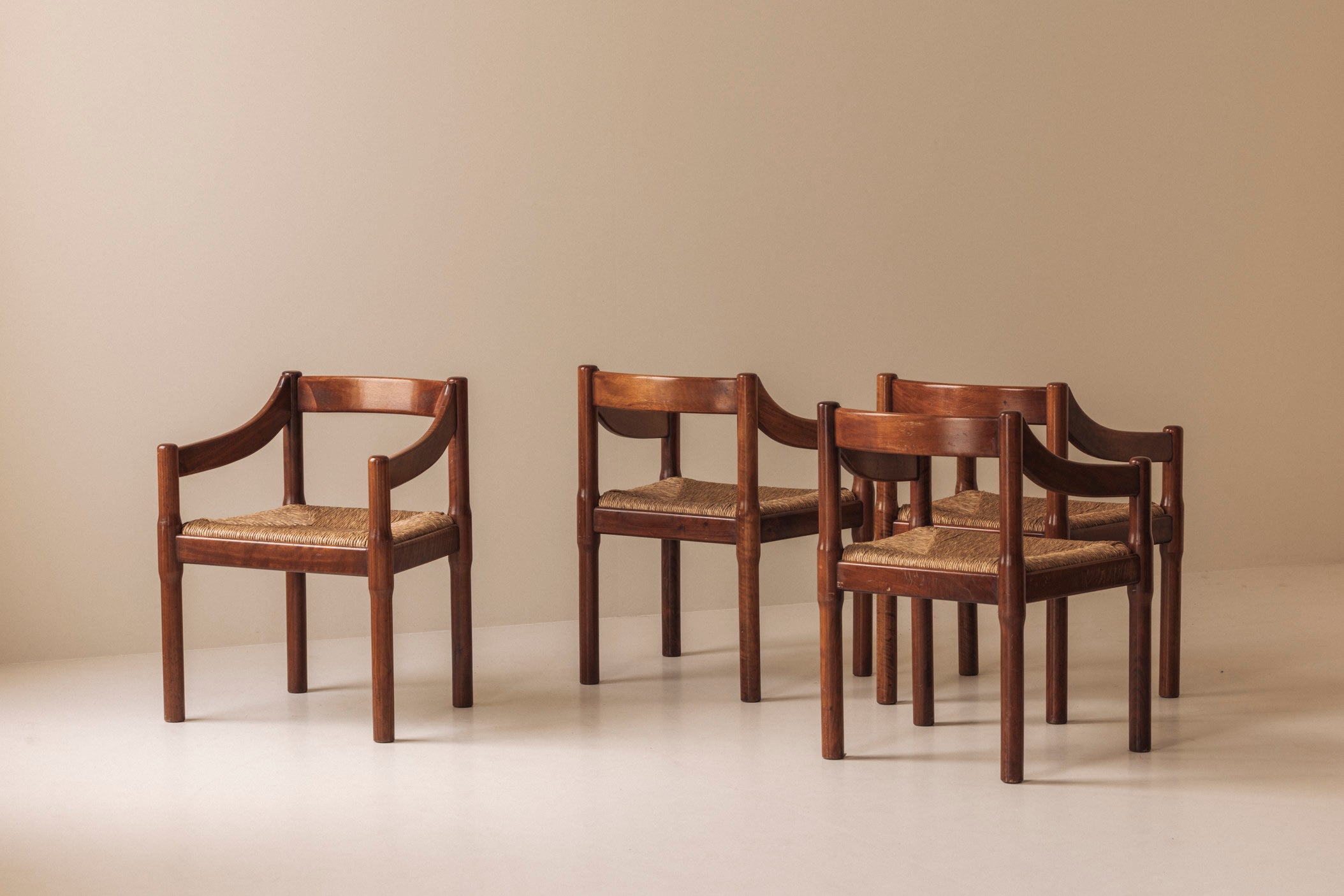 Set of four Carimate chairs by Vico Magistretti for Cassina, Italy 1970s. — additional view