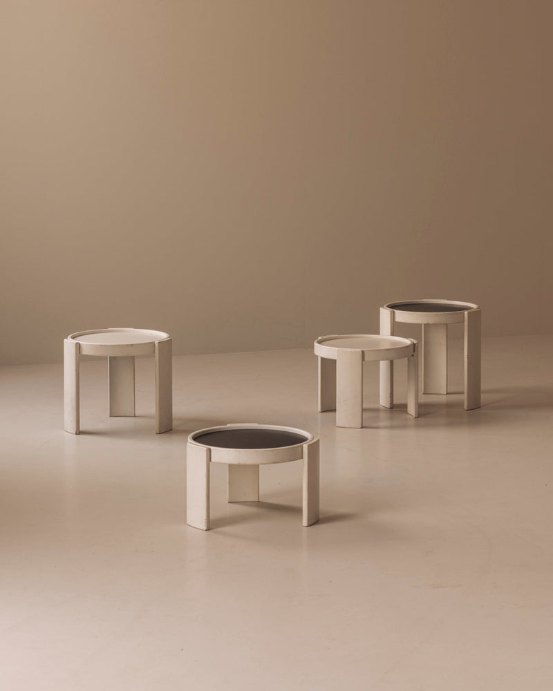 Model 780 side tables by Gianfranco Frattini for Cassina, Italy 1960s — detail view