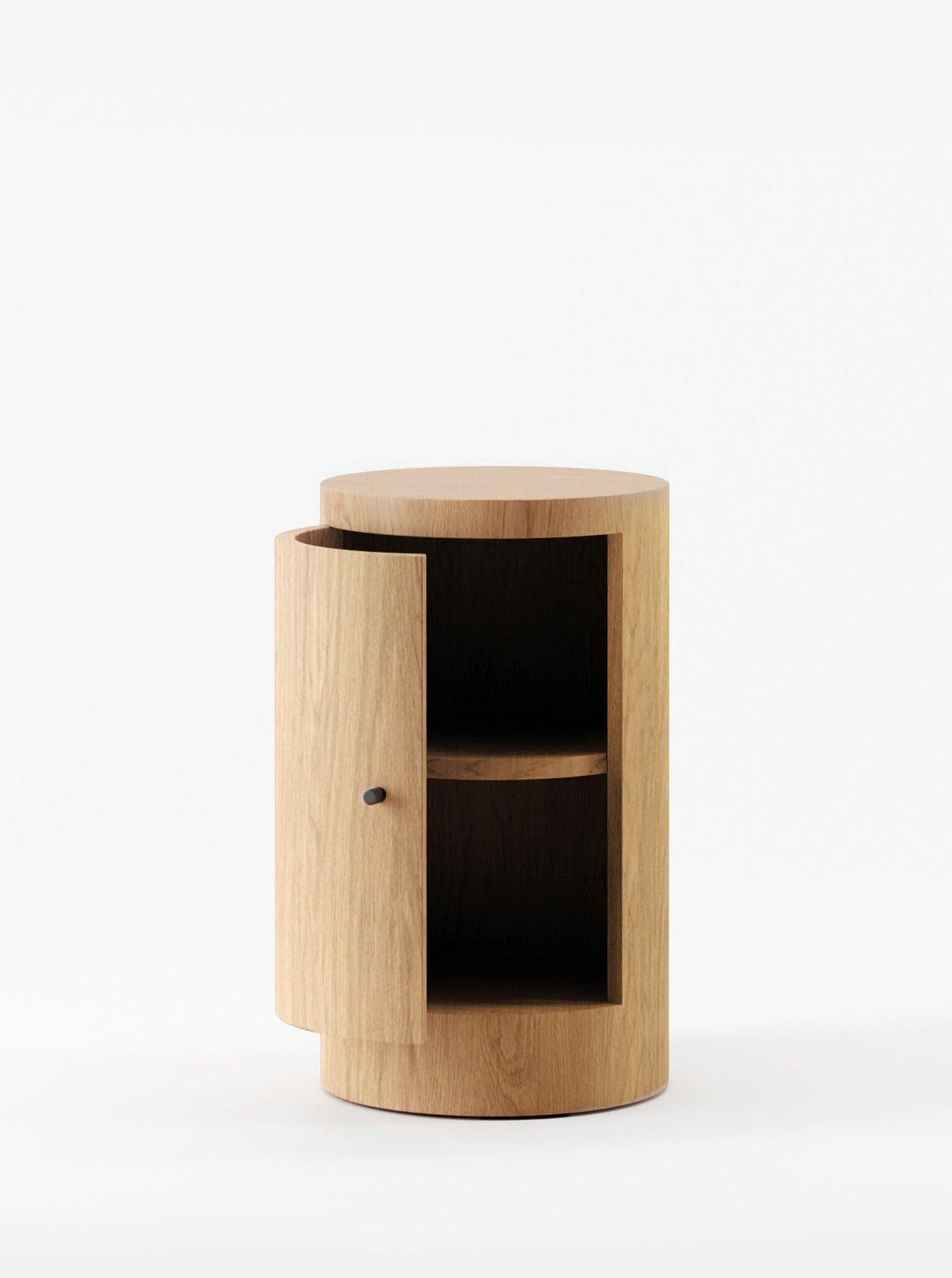 Pair of Constant Nightstand in Oiled Oak — side angle