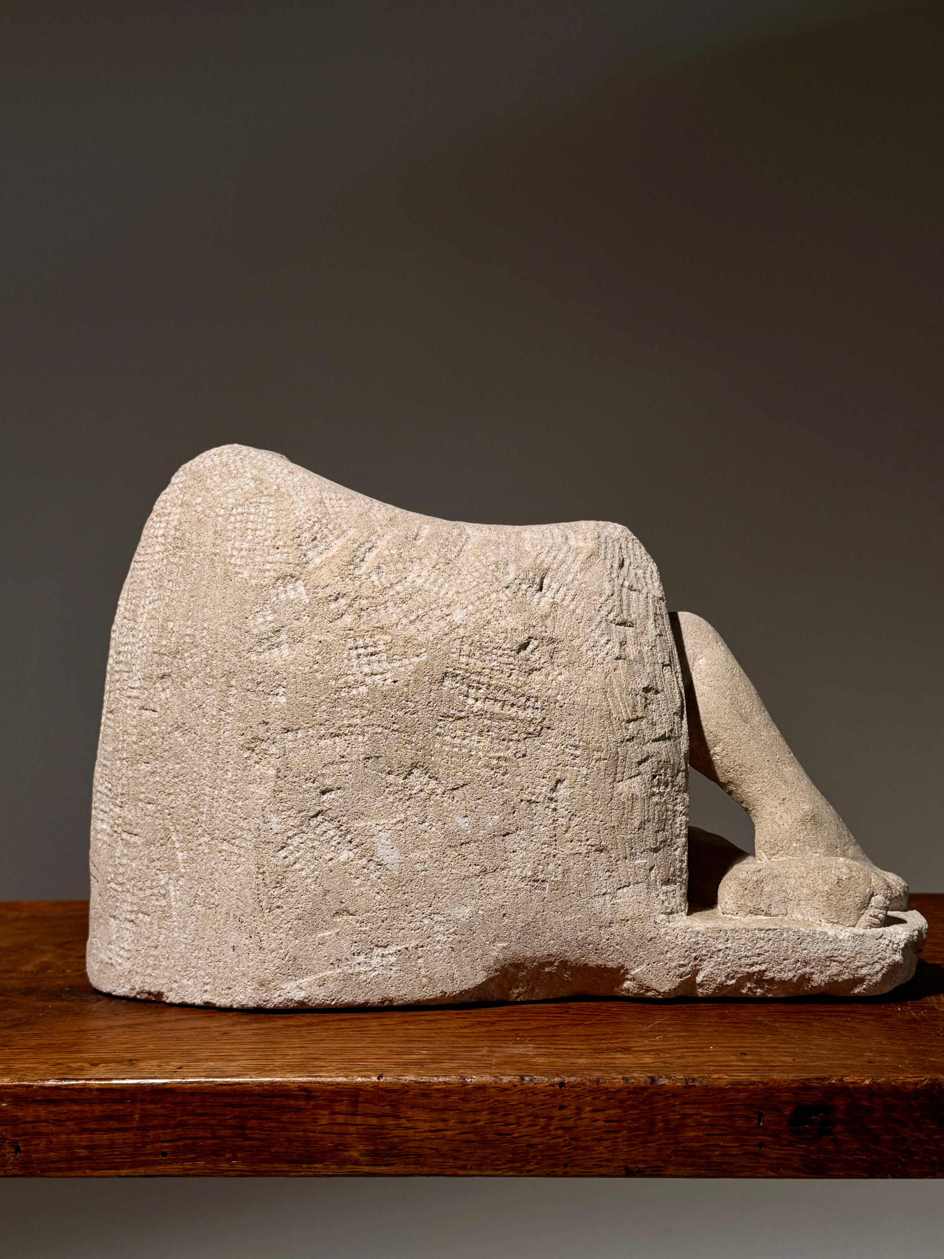 Exceptional female stone sculpture, France, circa 1920-1930.  — alternate view