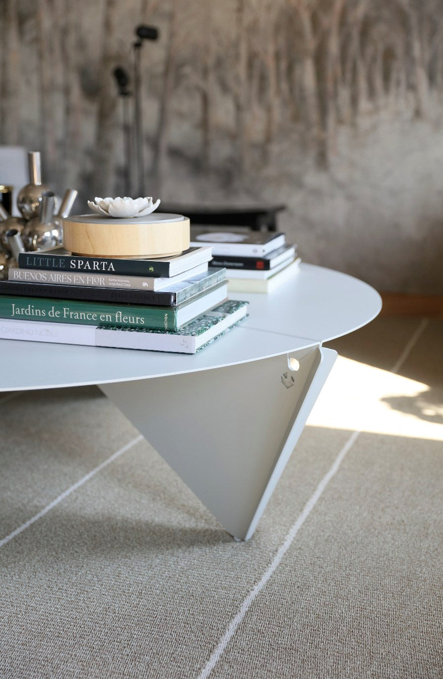 Equis Table in Steel — side angle