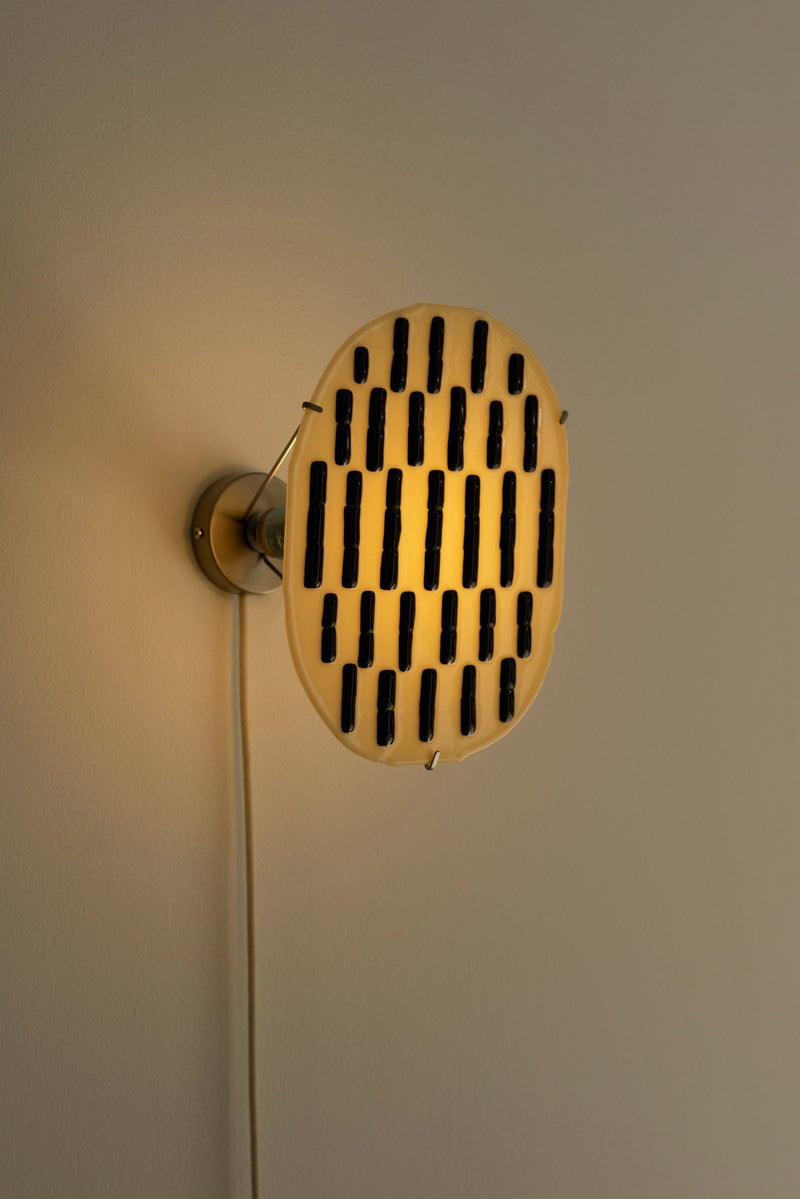 Beige Checker Wall Lamp