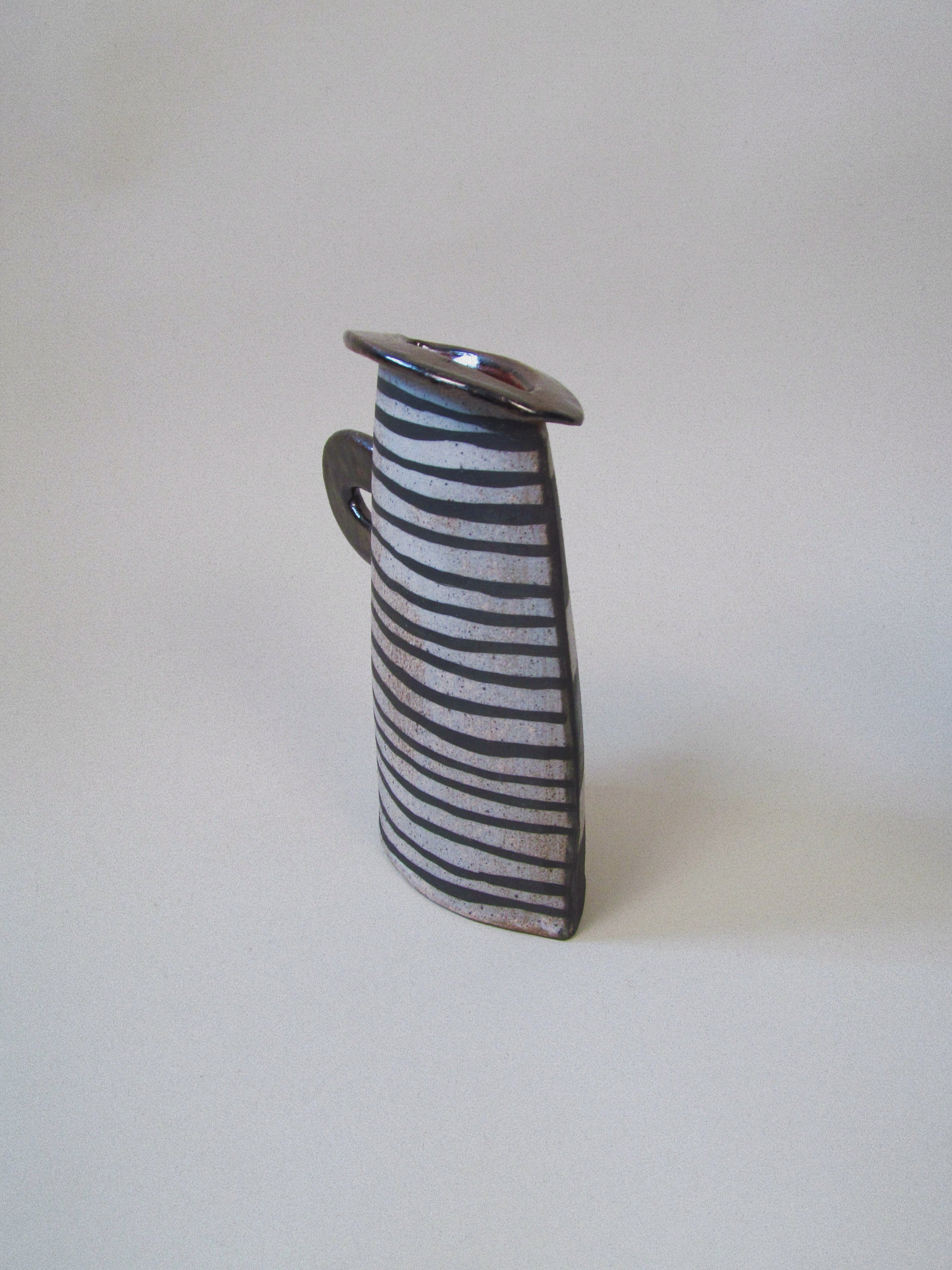 Kazuko Matthews Vases — top view of striped ceramic design