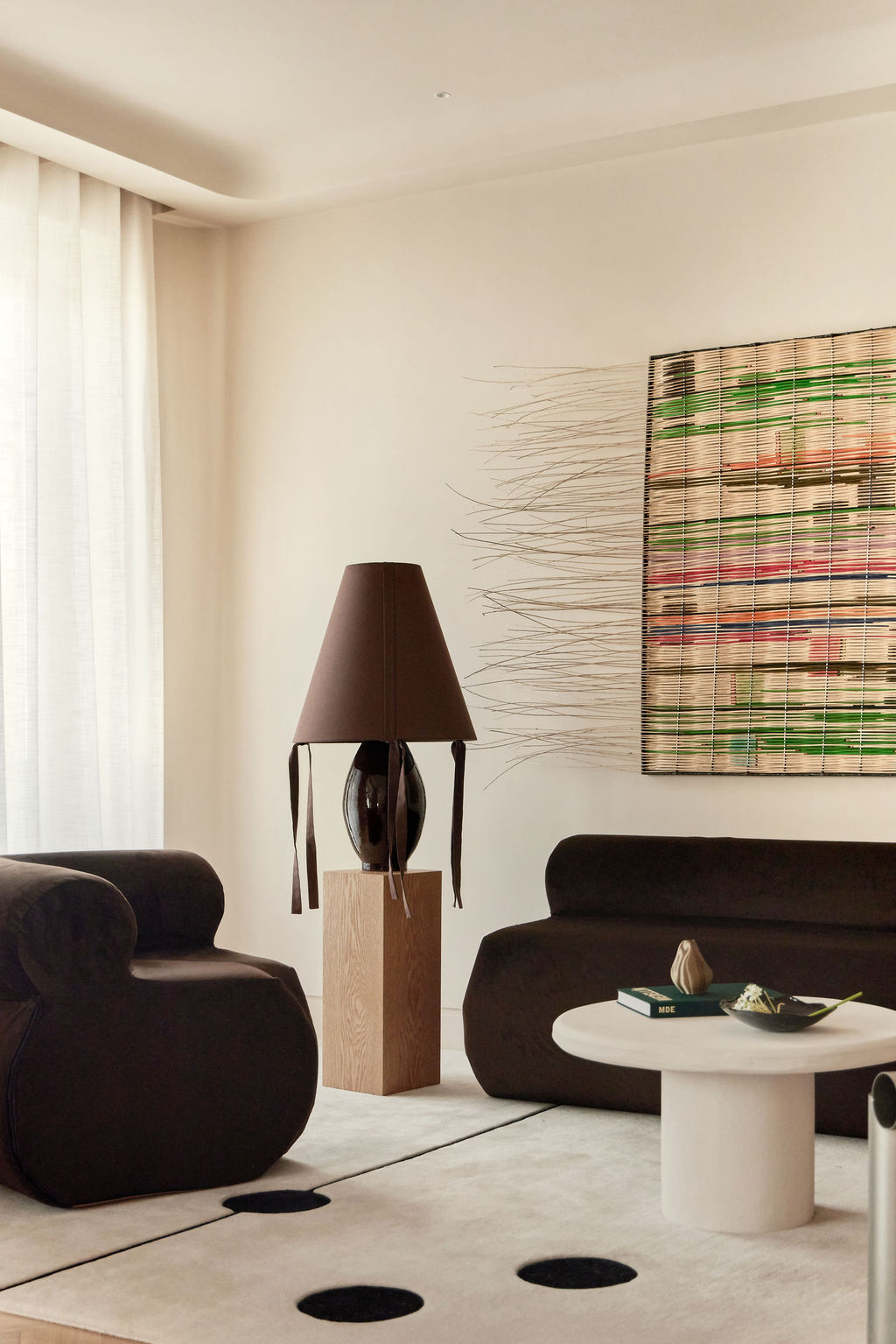 Brown Ceramic Large Lamp