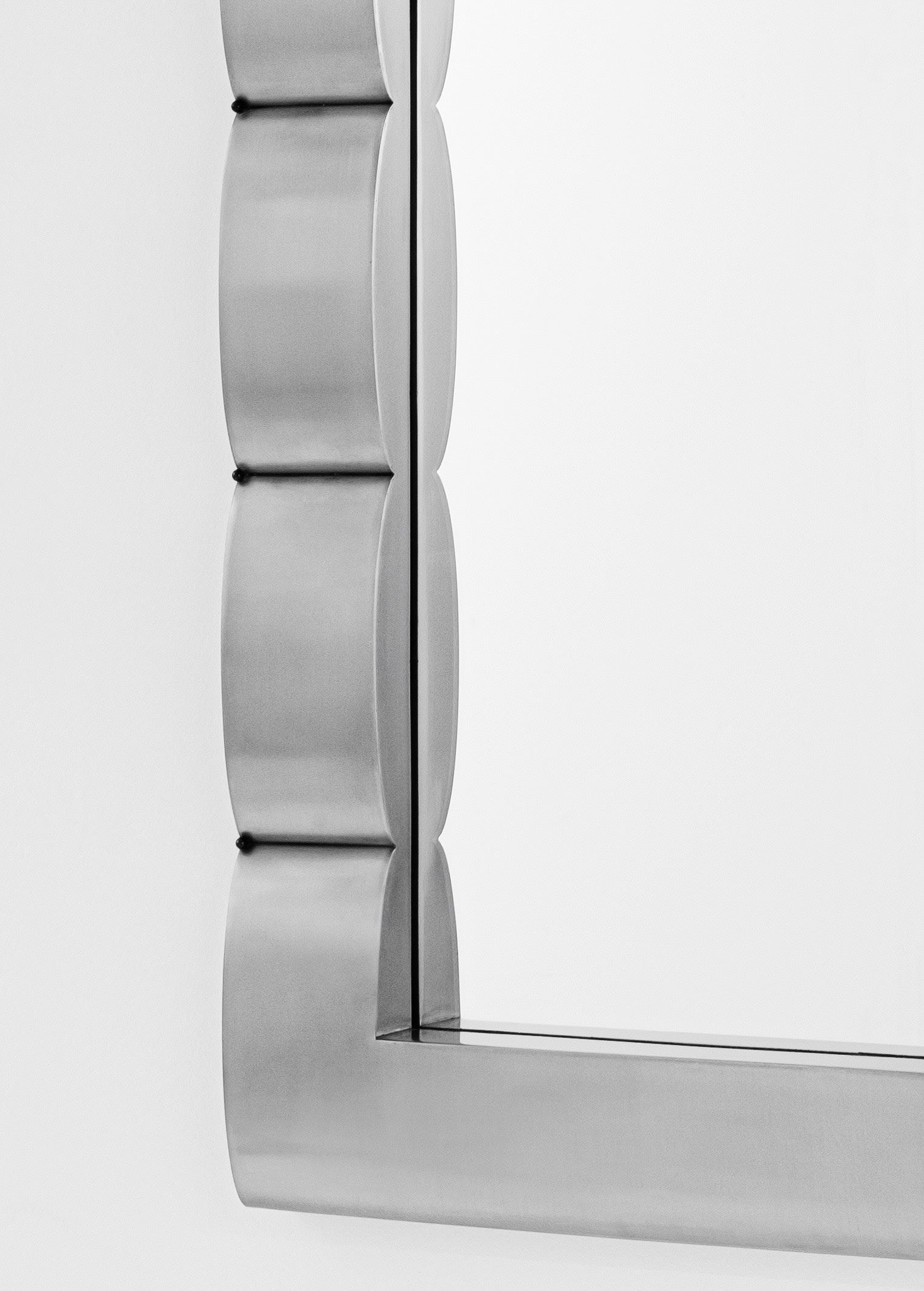 Miroir "Chambre Cannelée", Miroir Contemporain en Acier