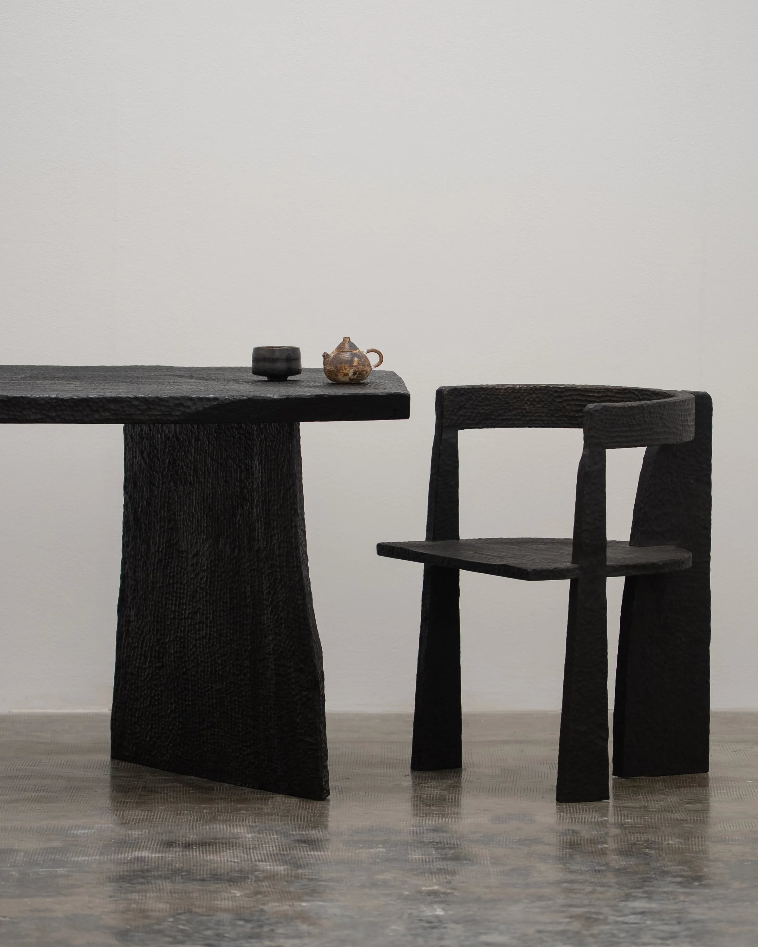 Massif Dining Table from Charred Eucalyptus Wood — additional view