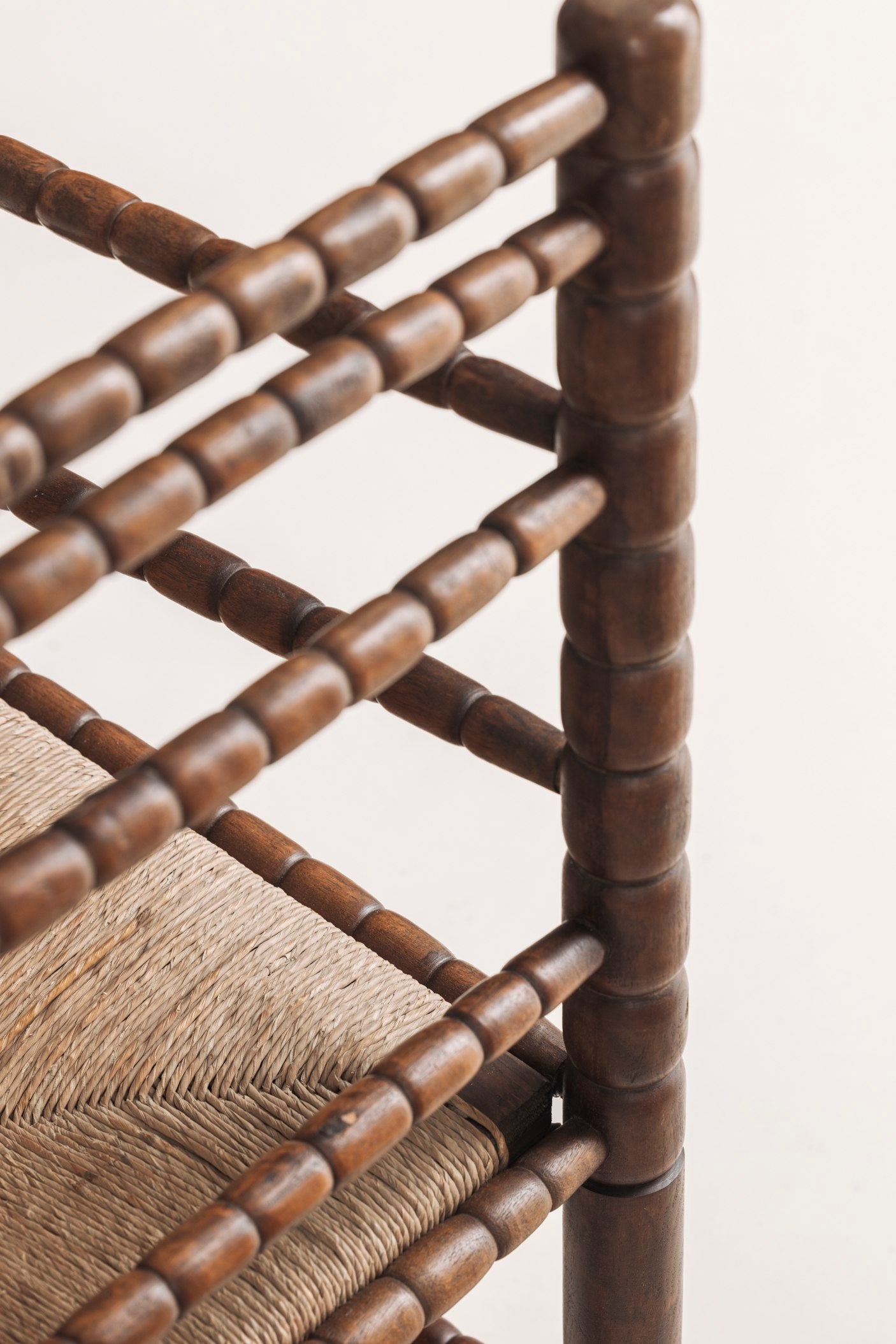 Sculptural French 'Bobbin' armchairs, 1950s — view 10