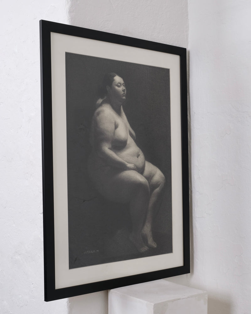 Mabel Martín Academic Nude Charcoal Drawing by Veter Vintage | The Oblist — charcoal on paper