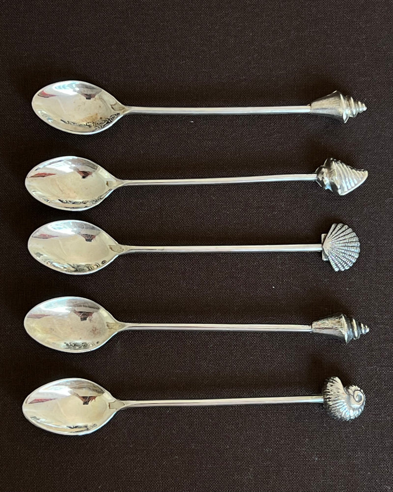 Silver Plated Shell Dessert Spoons by Manushi | The Oblist