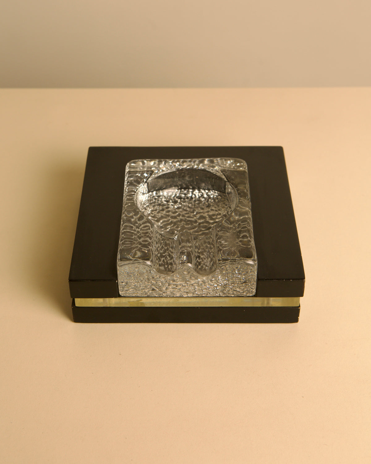 Italy, 1960s. Rolled brass, worked flat with an almost architectural rigour, marks a momen — detail view