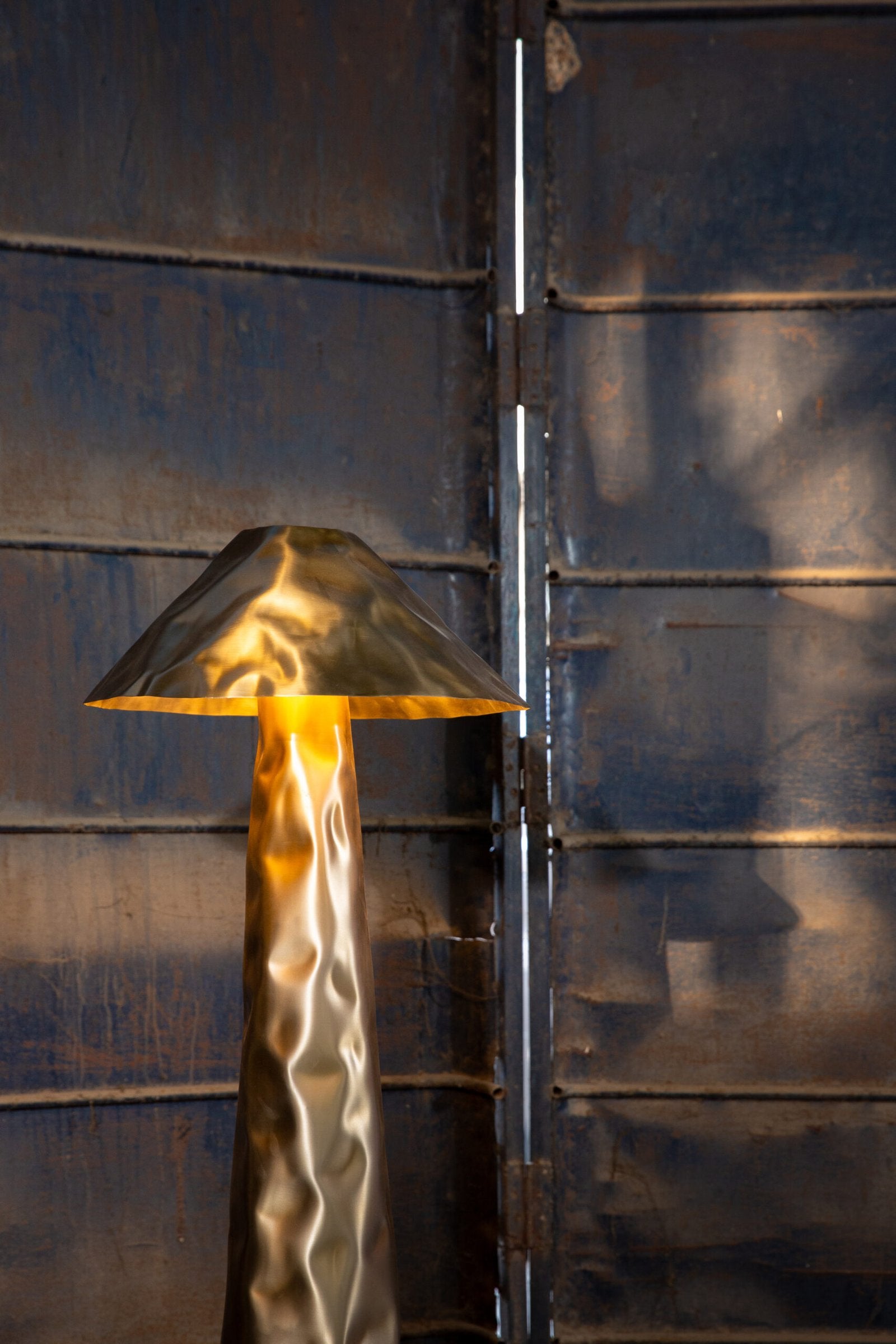 Stainless Steel Mushroom Light by Nitush Aroosh — detail view