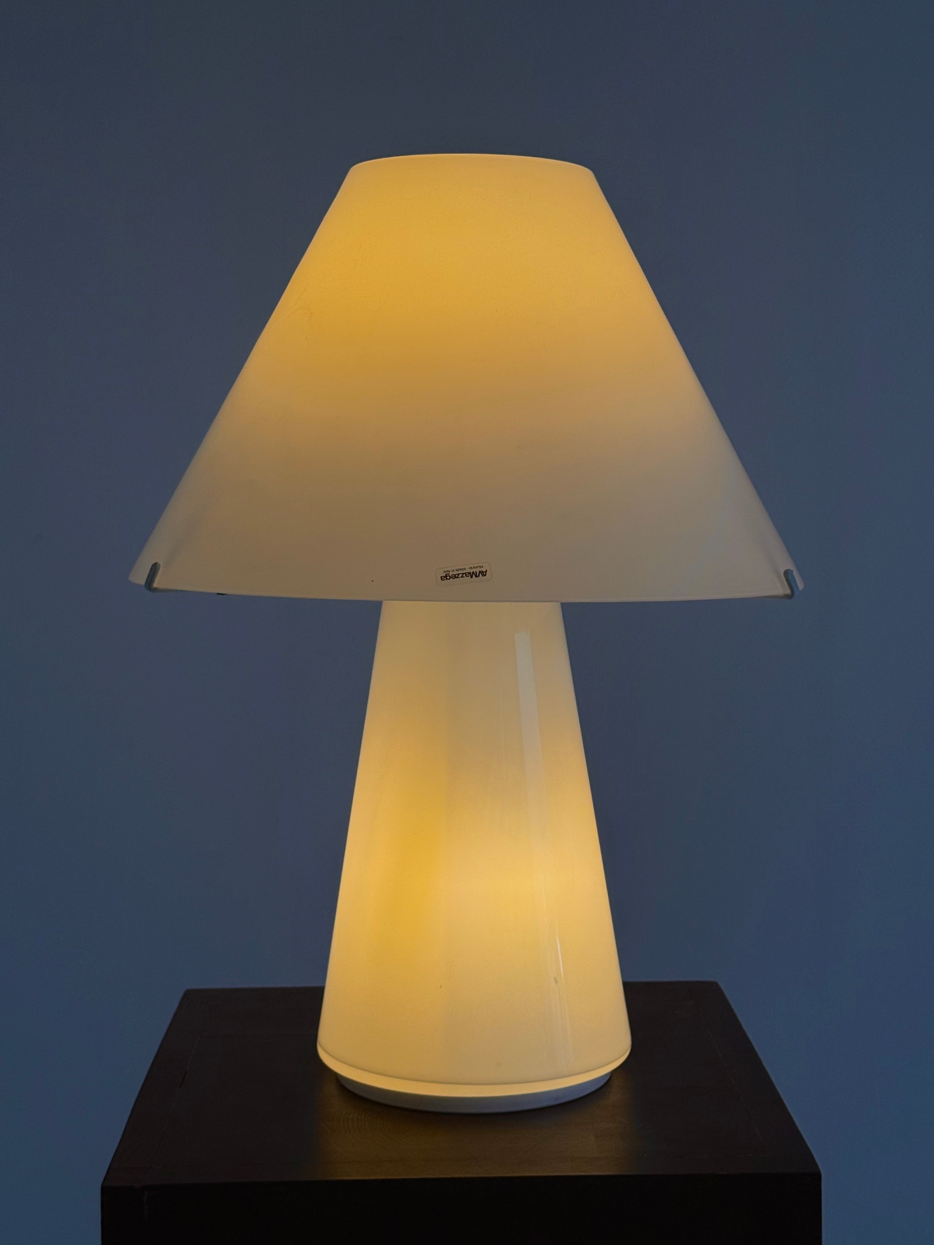 Vintage Italian Mushroom Table Lamp by Carlo Nason for AV Mazzega large — side angle