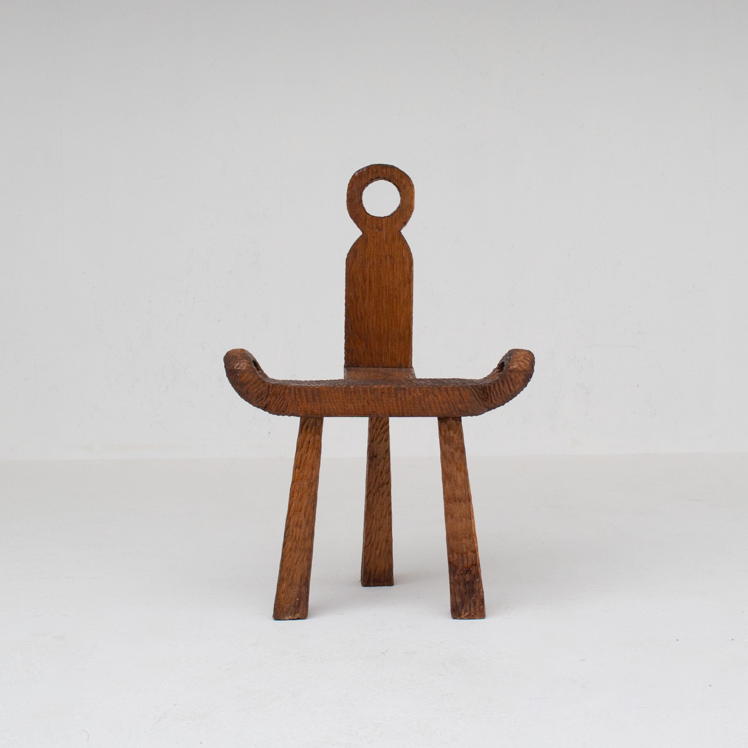 Brutalist Wooden Chair