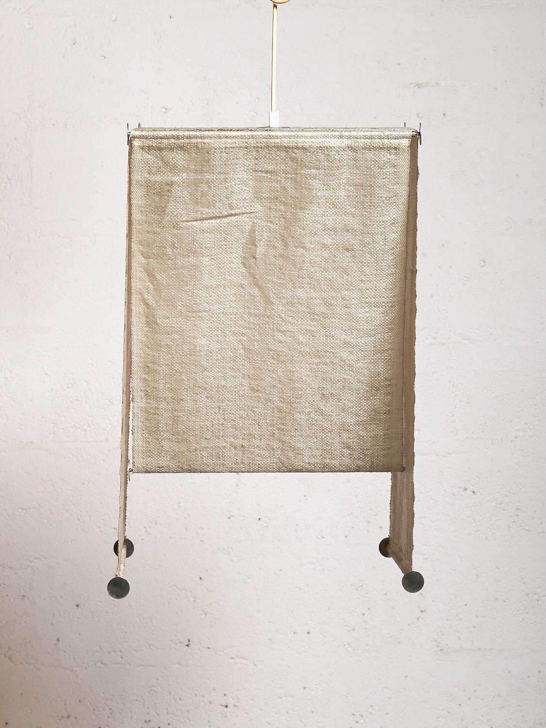 Teli Pendant in Fabric and Metal — detail view