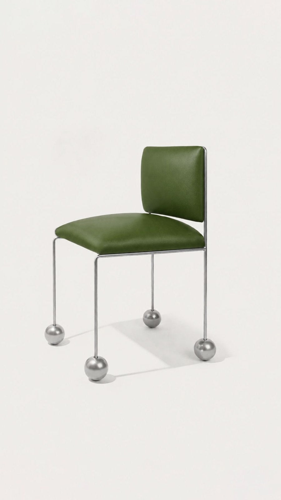 Ball Foot Sculptural Chair in (vegan) leather — view 9