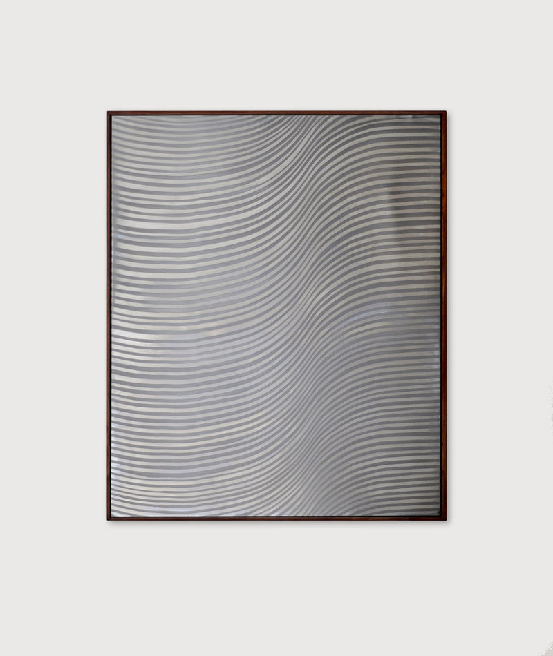 Metal Drawing No.2 - reflective wall piece in stainless steel by Studio Miriam Loellmann | The Oblist
