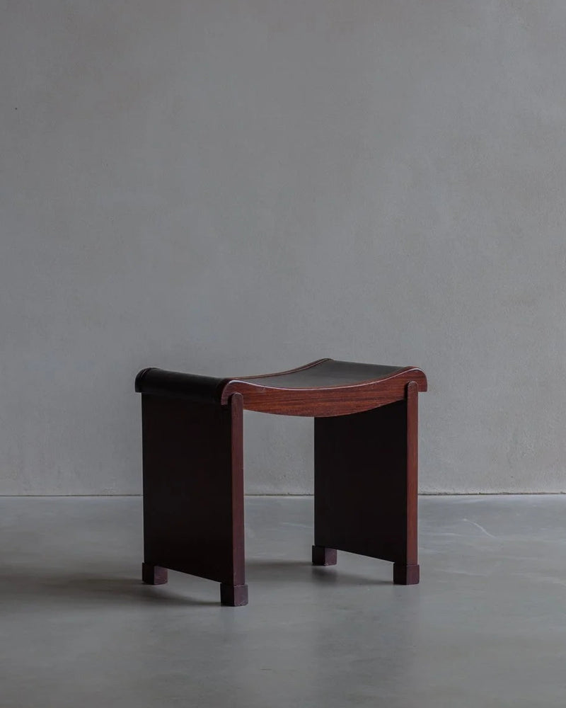 Pierre Chareau - Curule / Model No. MT 1015 Stool by Bicci de' Medici | The Oblist — handcrafted wood, dark finish
