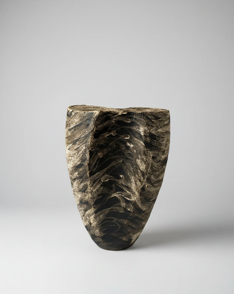 Organic Modernism Vessel in Ceramic - Gestural Earth Collection by Beverly Morrison - Sculptor | The Oblist
