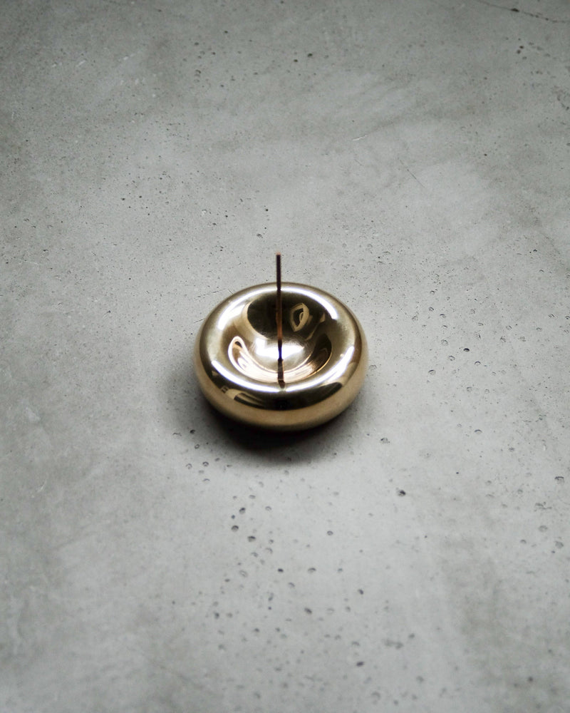 BASIN Incense Holder by Maha Alavi | The Oblist — polished brass material