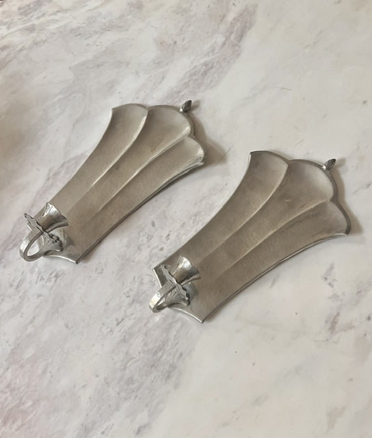 Pair of Swedish Art Deco Wall Sconces, 1930s — side angle