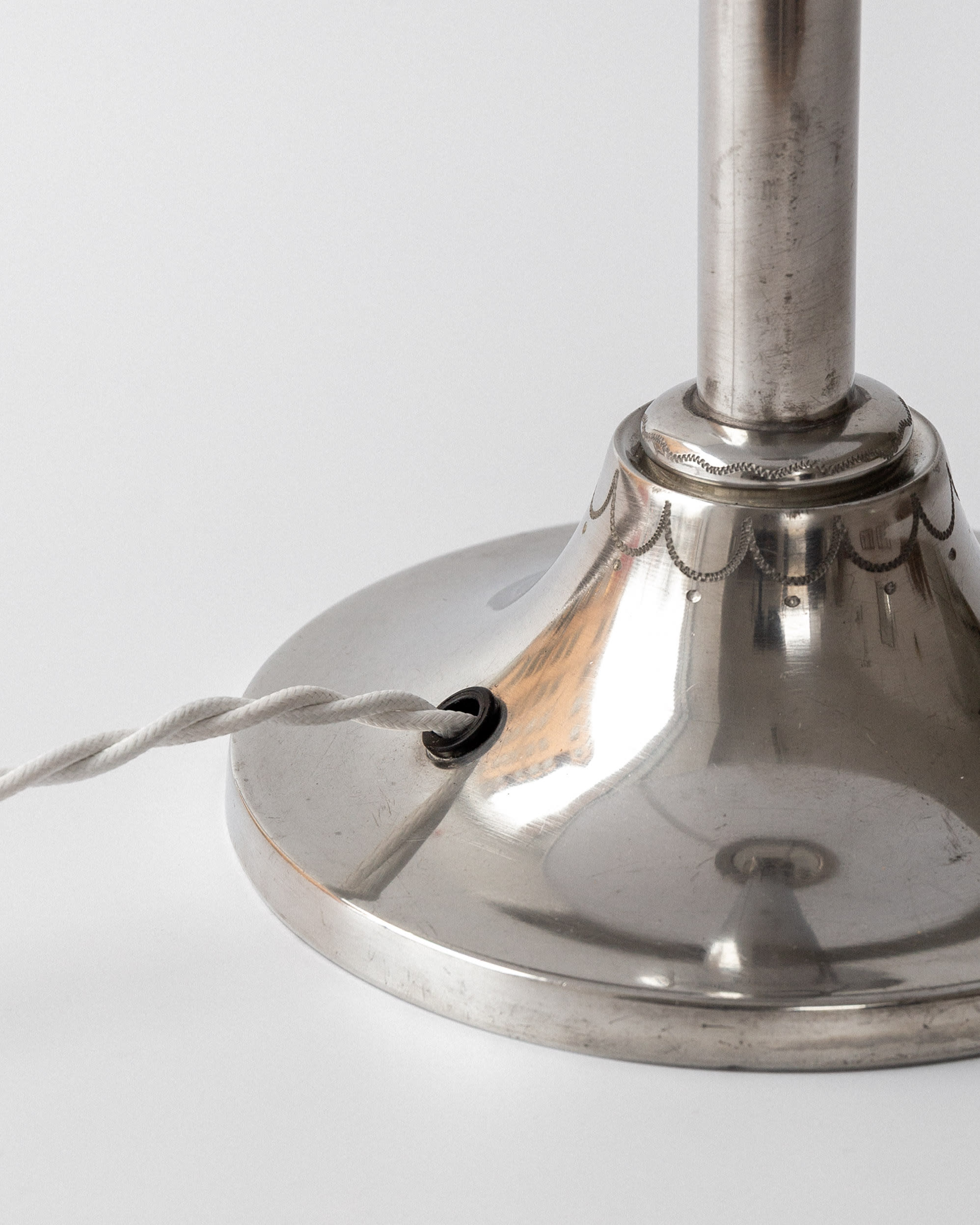 Art Deco Pewter Table Lamp by Celestine Andersson, 1930, Sweden