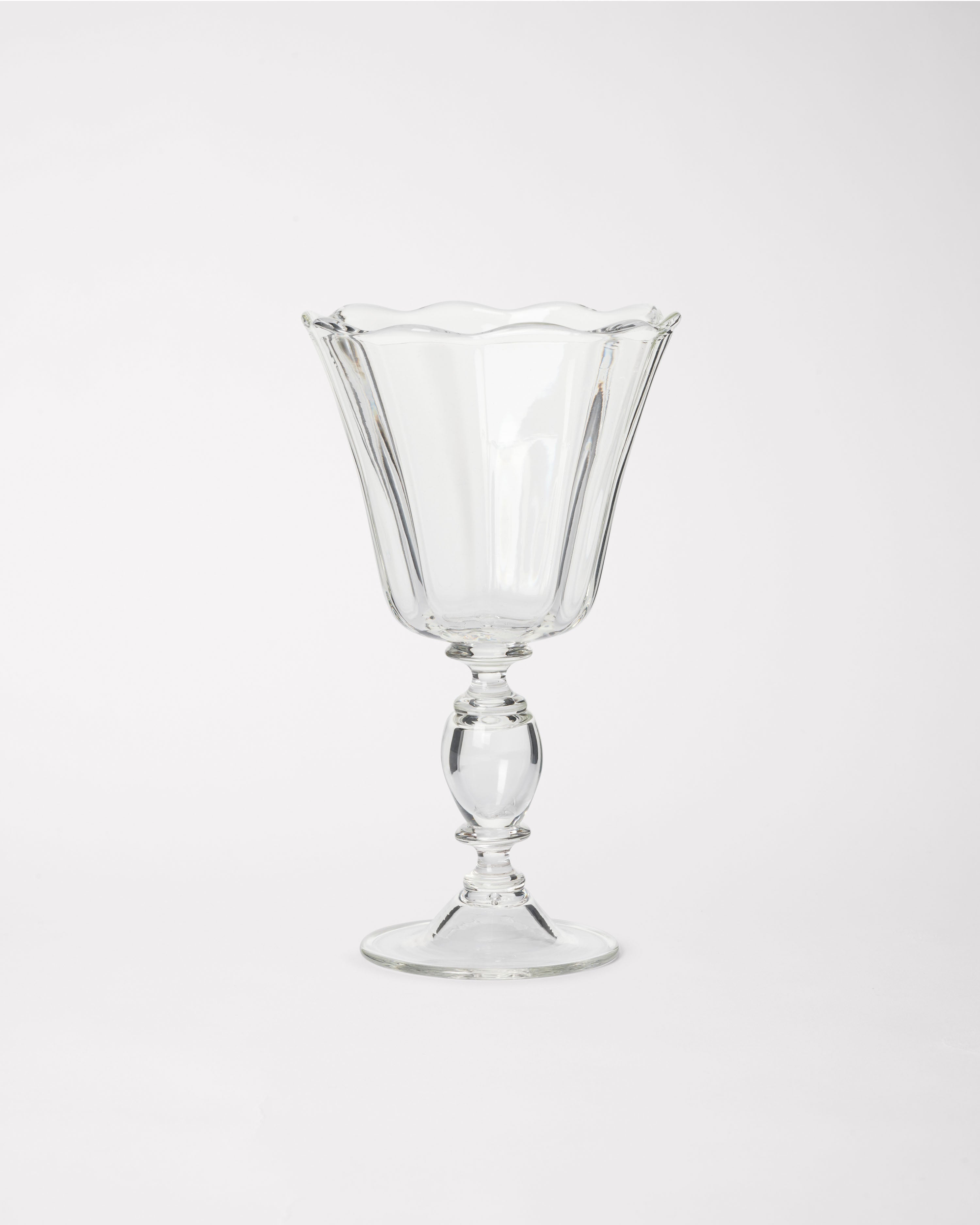 Alban Wine Glass Large - Set of Four — clear glass in studio setting