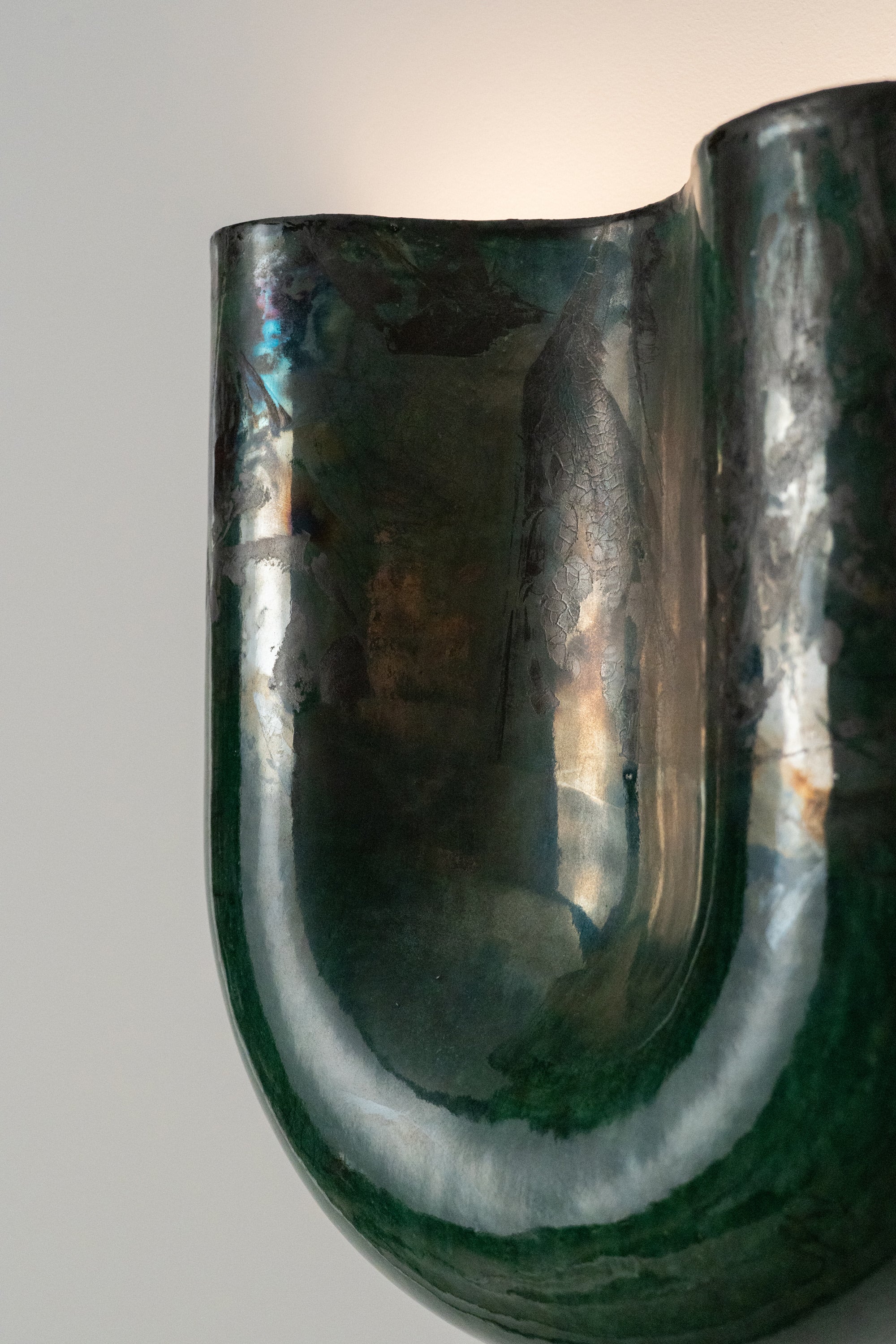 Onda Raku Green — detail view