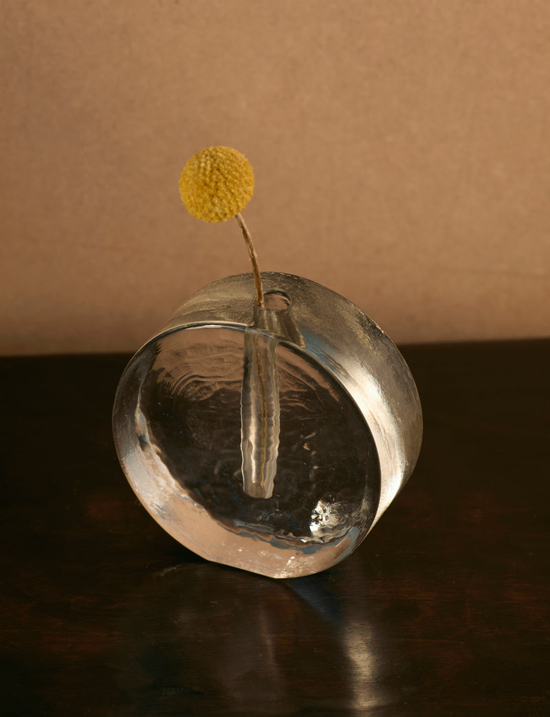 Vintage Scandinavian Vase in Glass c. 1960 by DIG IN JAPAN | The Oblist — clear glass, handcrafted