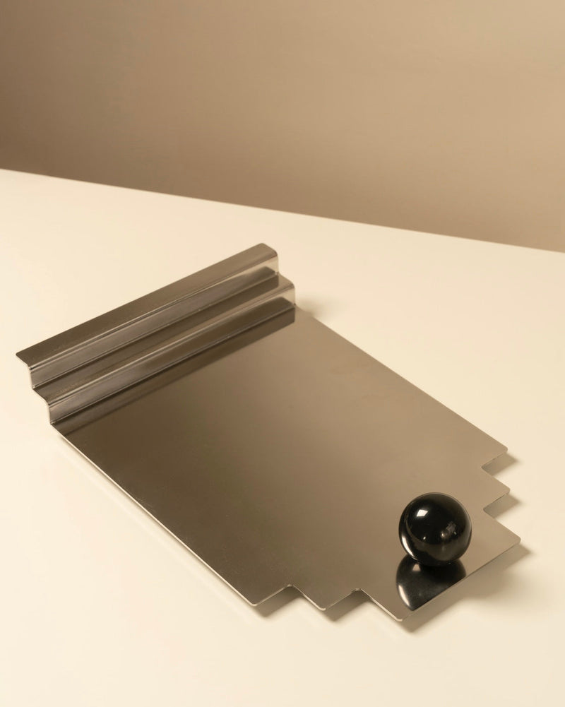 The Meridian Tray by Les Objets Amsterdam | The Oblist — polished metal, modern design