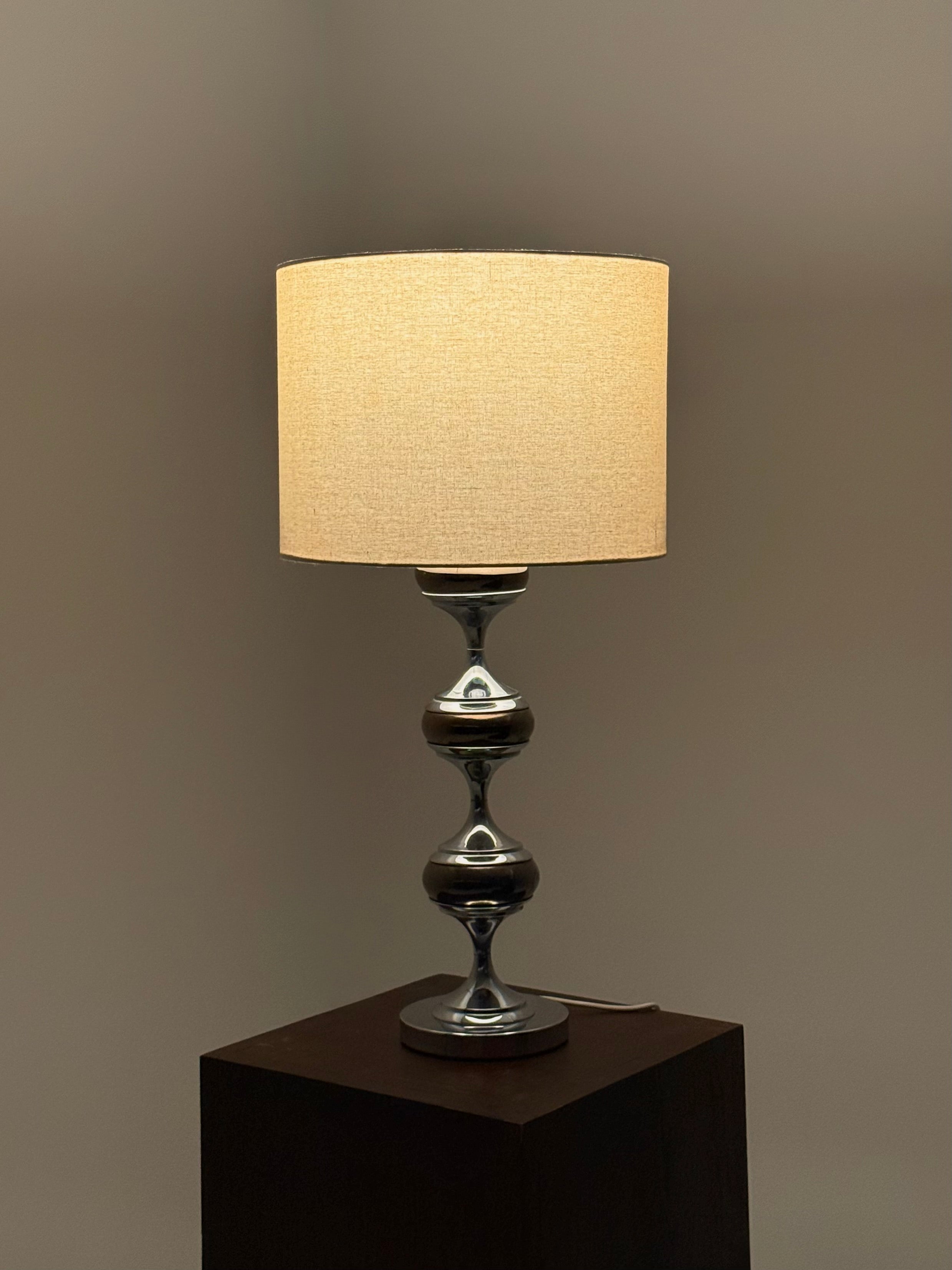 Space Age table lamp with chrome sculptural base — view 9