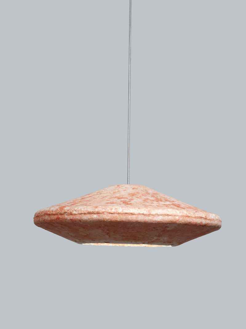 P Wise' Pendant Light by Myceen | The Oblist — handcrafted pink stone design
