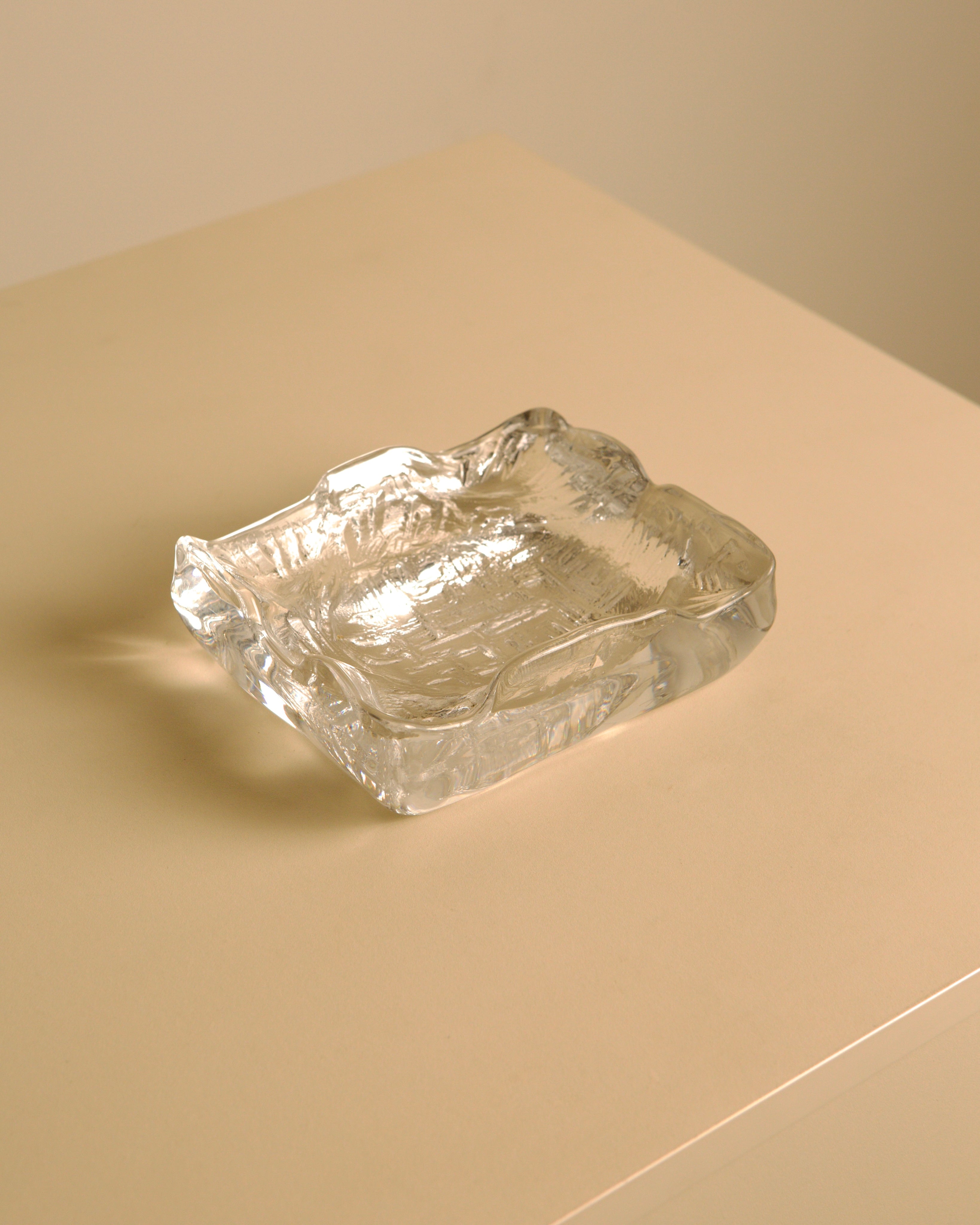 Clear crystal ashtray by Daum, 1960s by Treaptyque | The Oblist