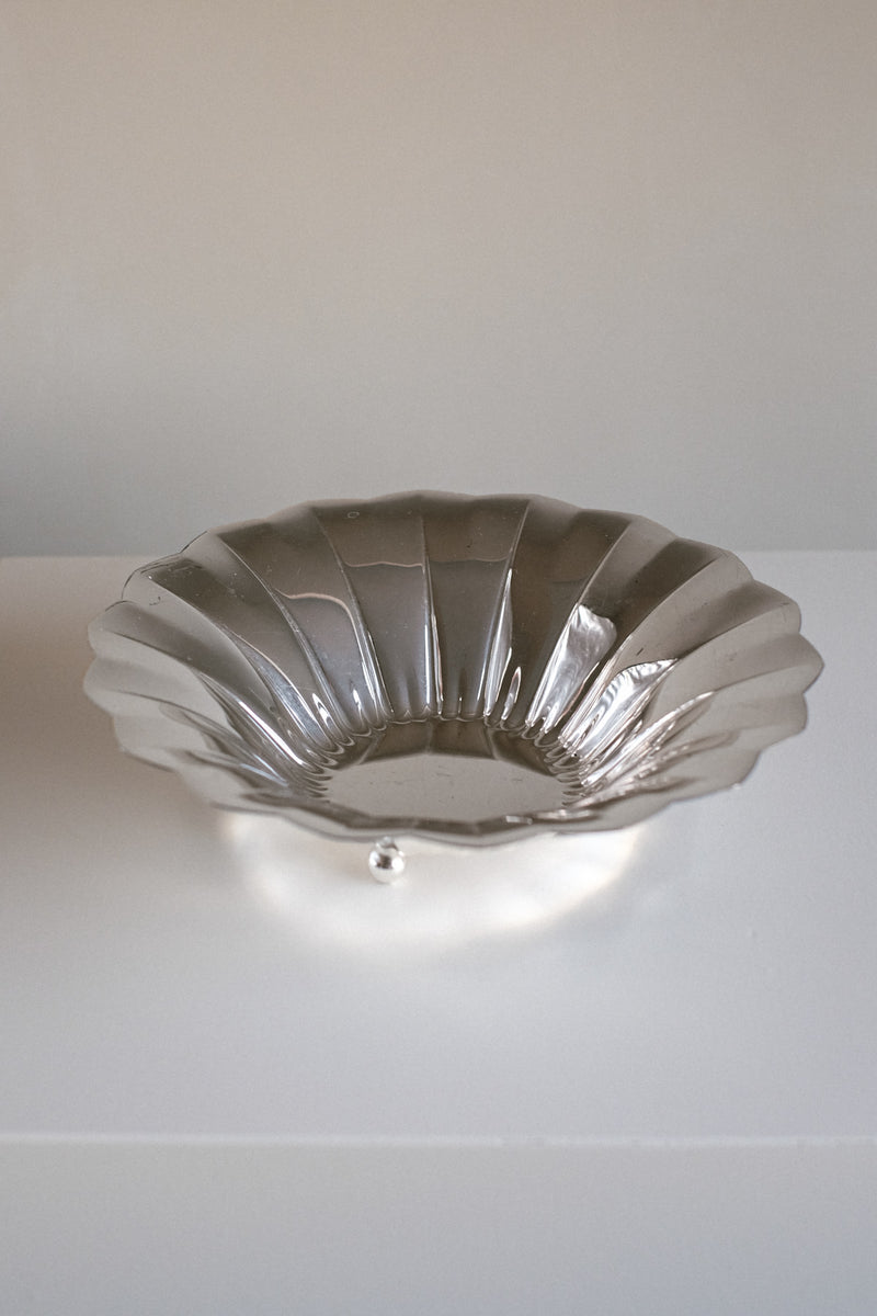 Silver-Plated Footed Bowl by septembre studios | The Oblist — silver finish, decorative dish