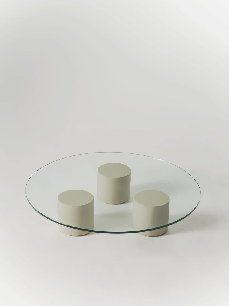 Carmene Glass Coffee Table — detail view