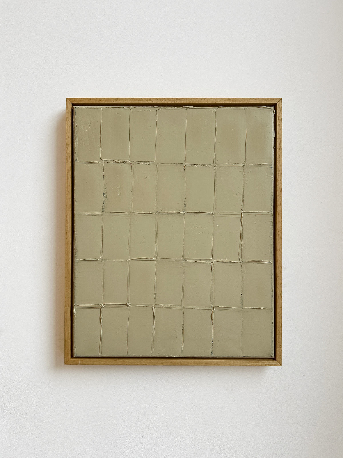 Buff Titanium - Strokes Painting by Roi Elmaliah | The Oblist — textured beige canvas