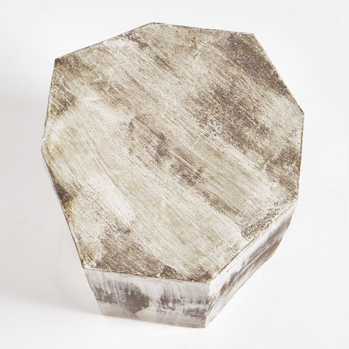 artisanal geometric Ceramic Side Table  — in context